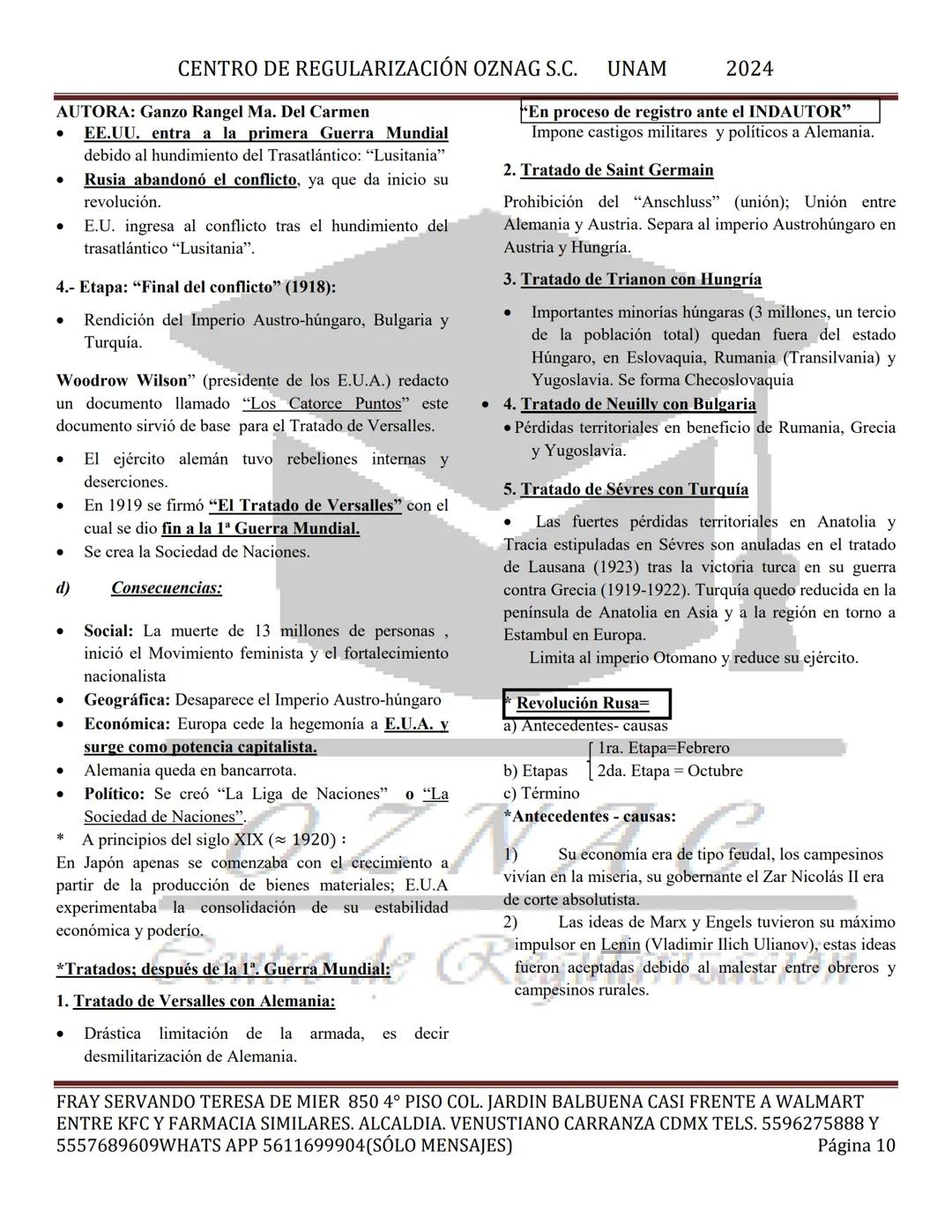 CENTRO DE REGULARIZACIÓN OZNAG S.C. UNAM
AUTORA: Ganzo Rangel Ma. Del Carmen
2024
"En proceso de registro ante el INDAUTOR"
MANUAL TEÓRICO D