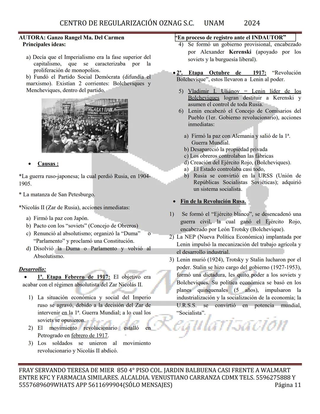 CENTRO DE REGULARIZACIÓN OZNAG S.C. UNAM
AUTORA: Ganzo Rangel Ma. Del Carmen
2024
"En proceso de registro ante el INDAUTOR"
MANUAL TEÓRICO D