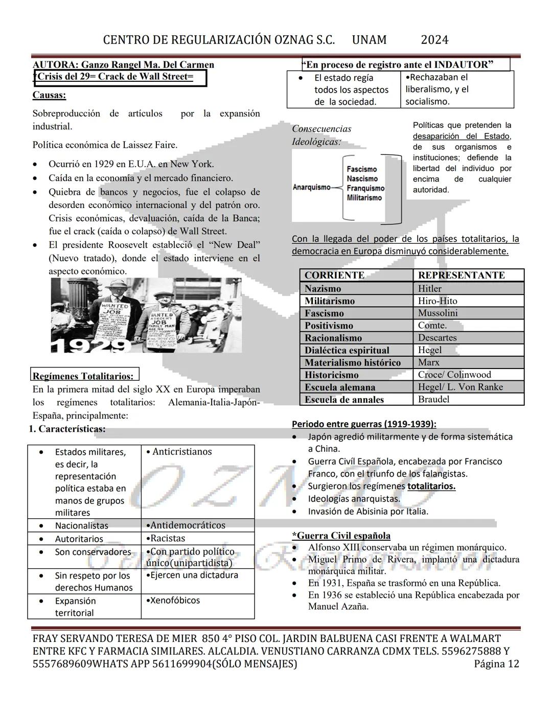 CENTRO DE REGULARIZACIÓN OZNAG S.C. UNAM
AUTORA: Ganzo Rangel Ma. Del Carmen
2024
"En proceso de registro ante el INDAUTOR"
MANUAL TEÓRICO D