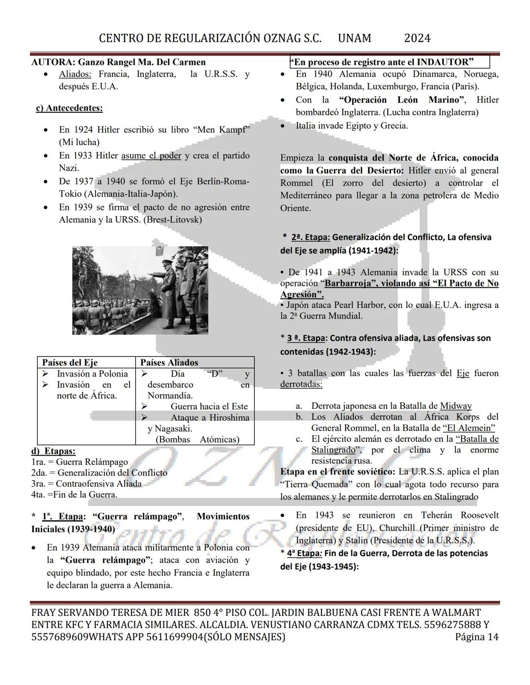 CENTRO DE REGULARIZACIÓN OZNAG S.C. UNAM
AUTORA: Ganzo Rangel Ma. Del Carmen
2024
"En proceso de registro ante el INDAUTOR"
MANUAL TEÓRICO D