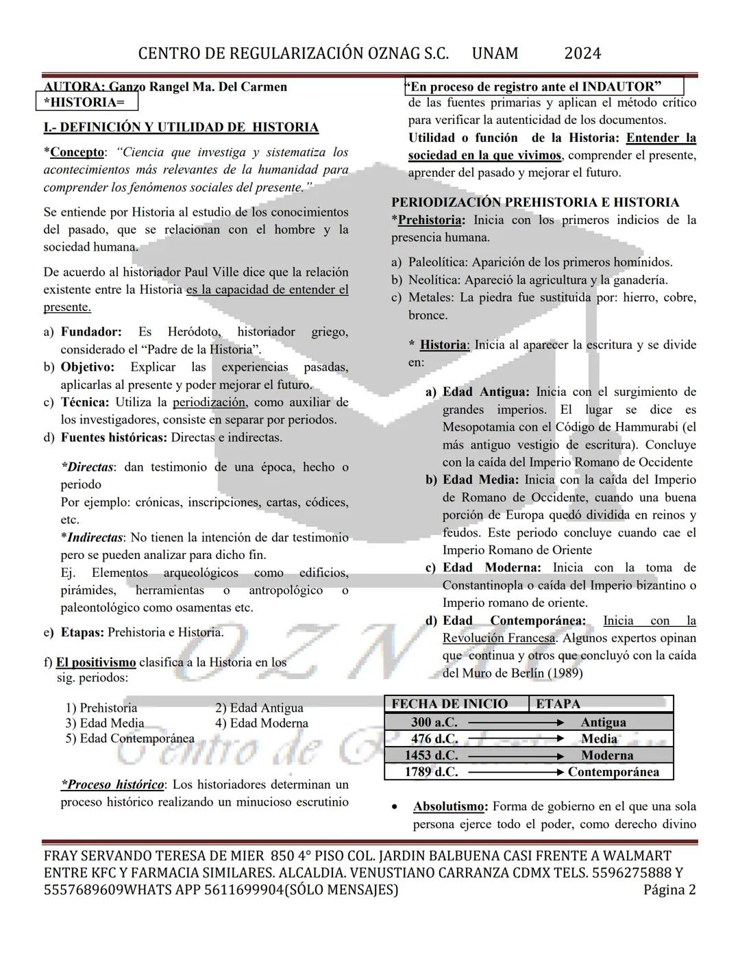 CENTRO DE REGULARIZACIÓN OZNAG S.C. UNAM
AUTORA: Ganzo Rangel Ma. Del Carmen
2024
"En proceso de registro ante el INDAUTOR"
MANUAL TEÓRICO D