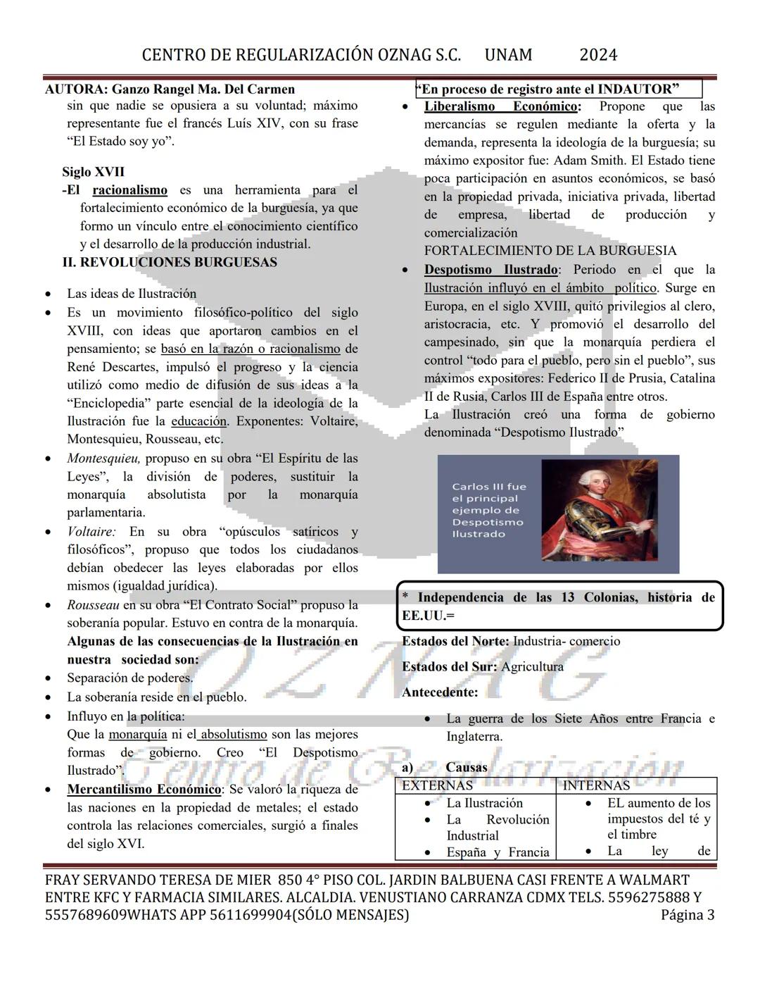 CENTRO DE REGULARIZACIÓN OZNAG S.C. UNAM
AUTORA: Ganzo Rangel Ma. Del Carmen
2024
"En proceso de registro ante el INDAUTOR"
MANUAL TEÓRICO D