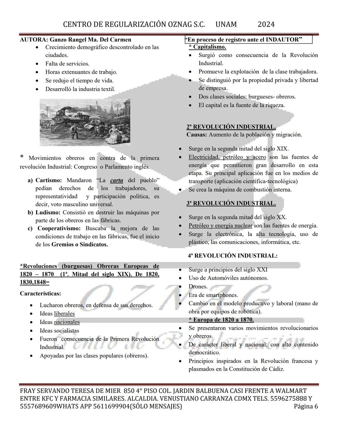 CENTRO DE REGULARIZACIÓN OZNAG S.C. UNAM
AUTORA: Ganzo Rangel Ma. Del Carmen
2024
"En proceso de registro ante el INDAUTOR"
MANUAL TEÓRICO D