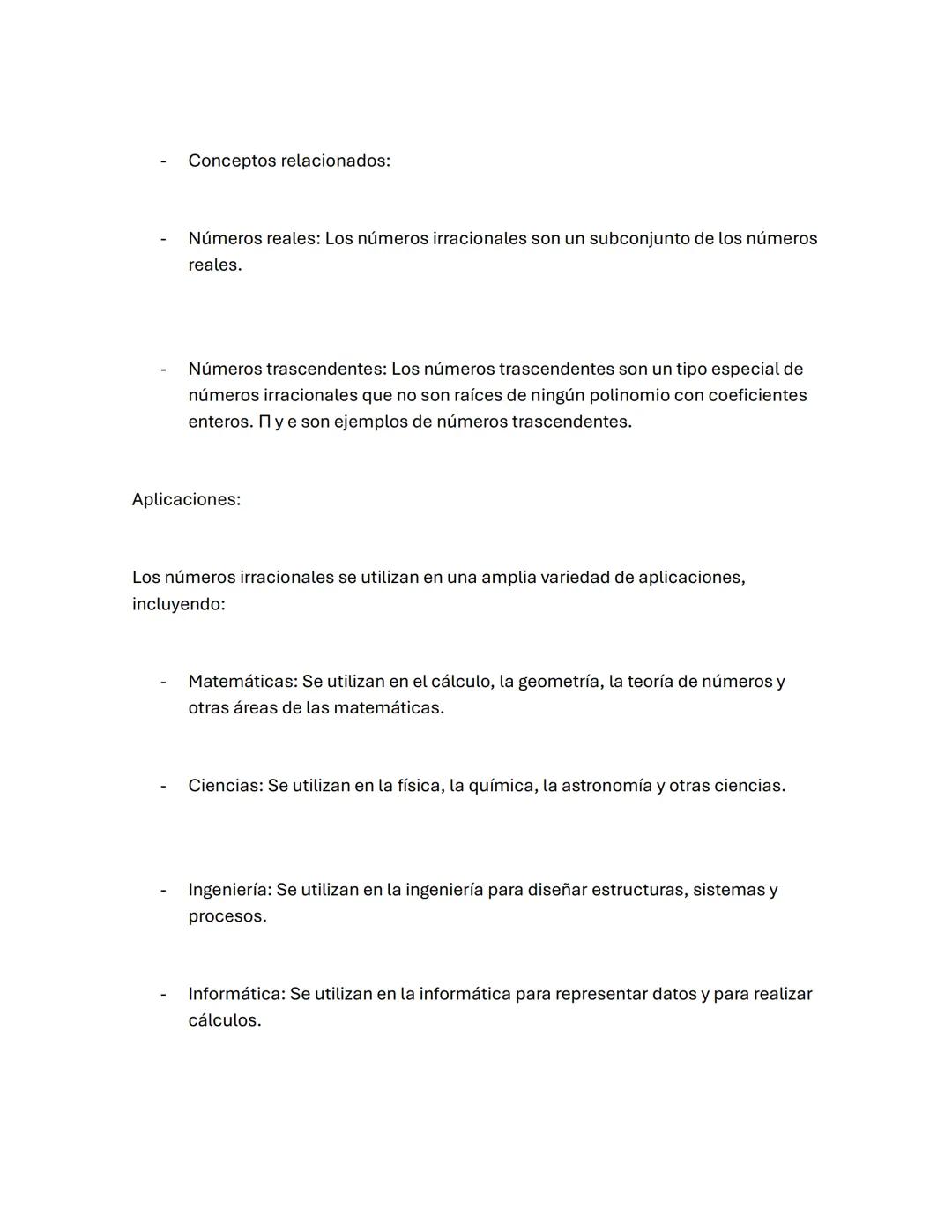 # Los números irracionales
Los números irracionales son un tipo de número que no se puede expresar como una
fracción de dos números enteros