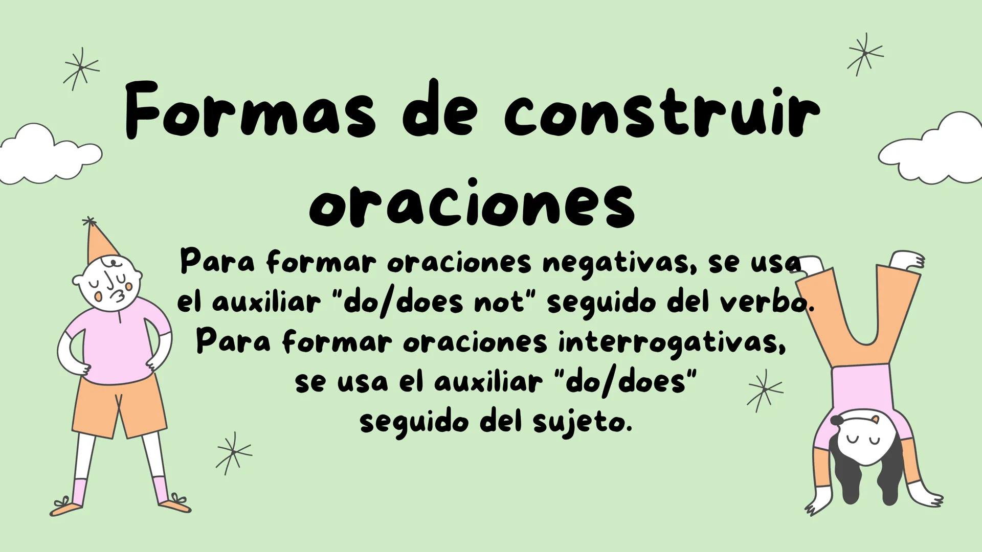 Present simple El presente simple en inglés (present
simple) es un tiempo verbal que se usa
para hablar de acciones que ocurren
regularmente