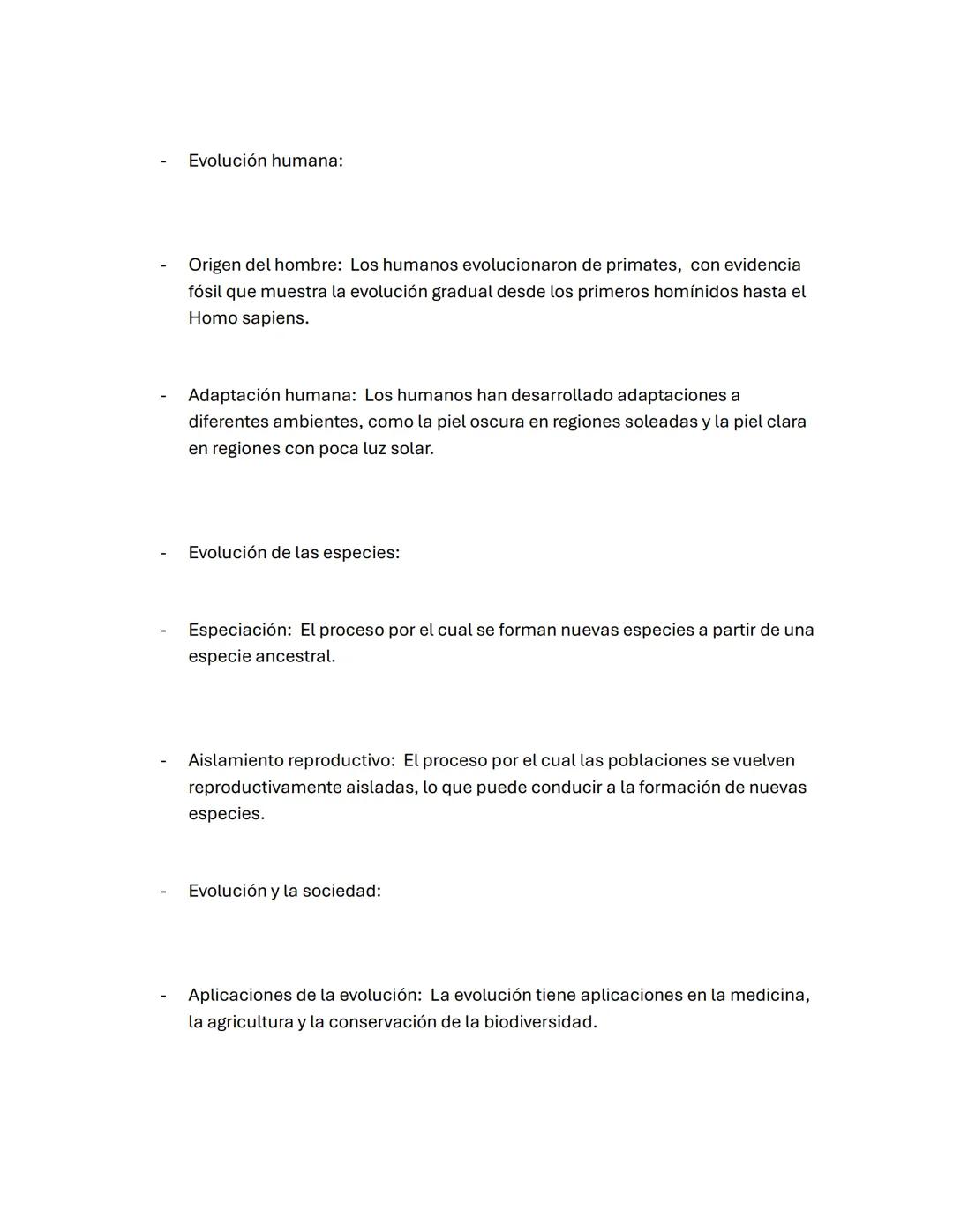La evolución es el proceso de cambio gradual en las características hereditarias de
las poblaciones de organismos a lo largo de las generaci