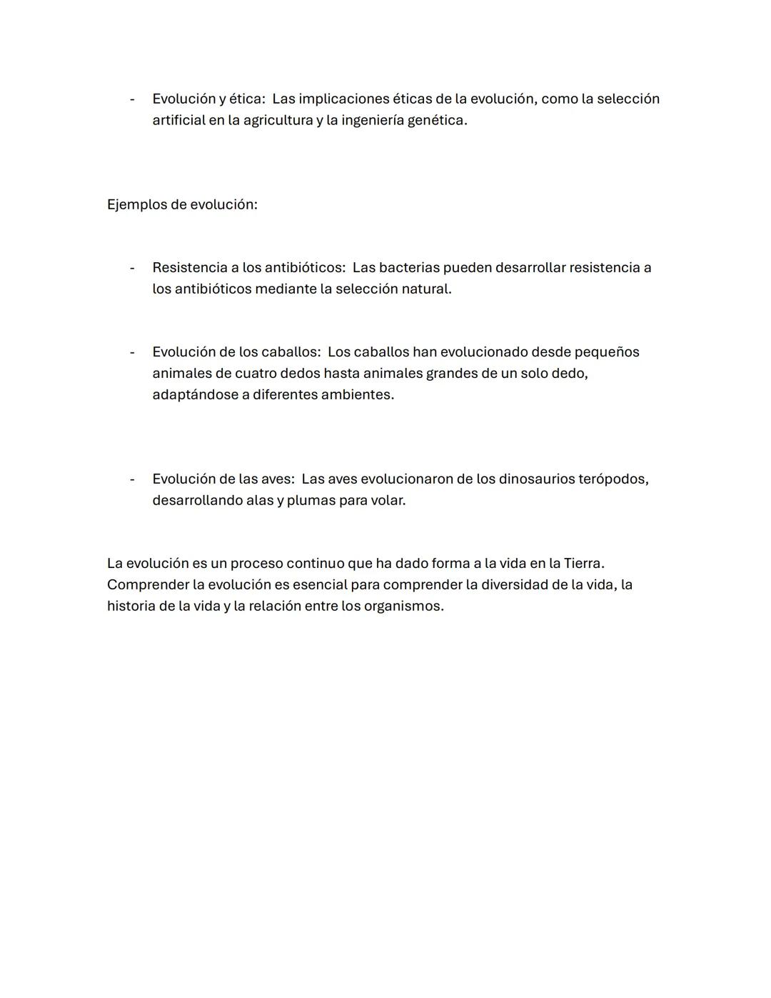 La evolución es el proceso de cambio gradual en las características hereditarias de
las poblaciones de organismos a lo largo de las generaci