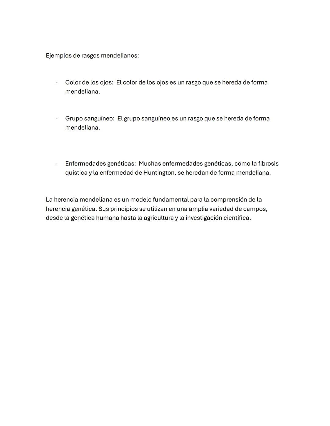 La herencia mendeliana es un modelo de herencia genética que se basa en los
principios descubiertos por Gregor Mendel en el siglo XIX. Estos