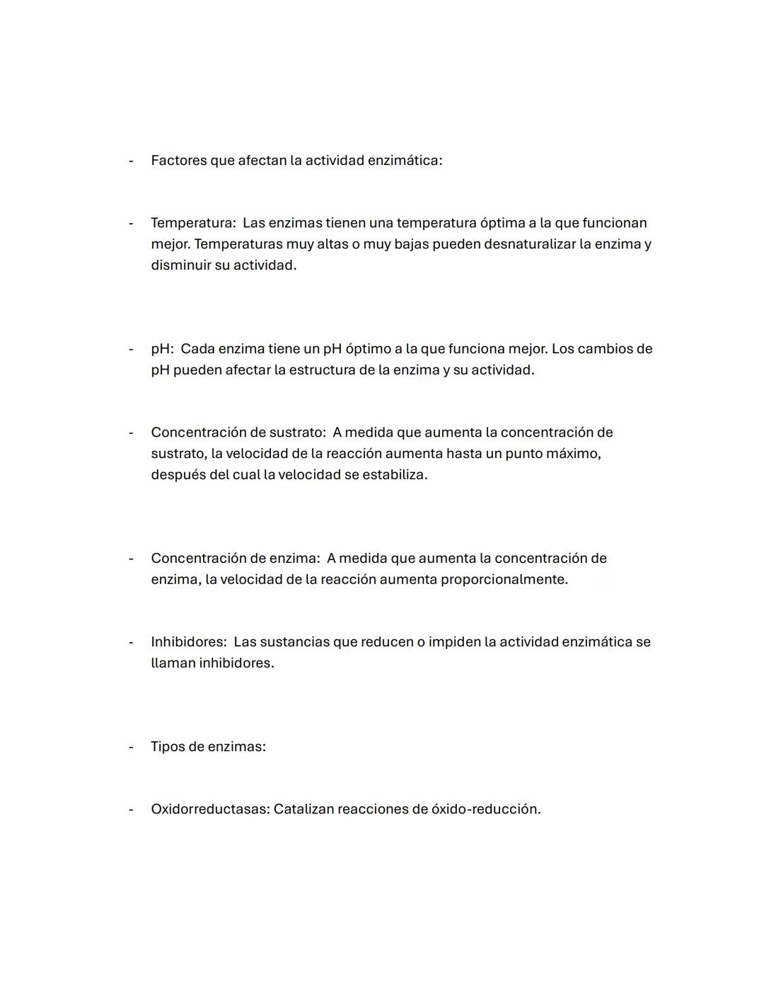 Las enzimas son proteínas que actúan como catalizadores biológicos, acelerando las
reacciones químicas en los organismos vivos sin ser consu