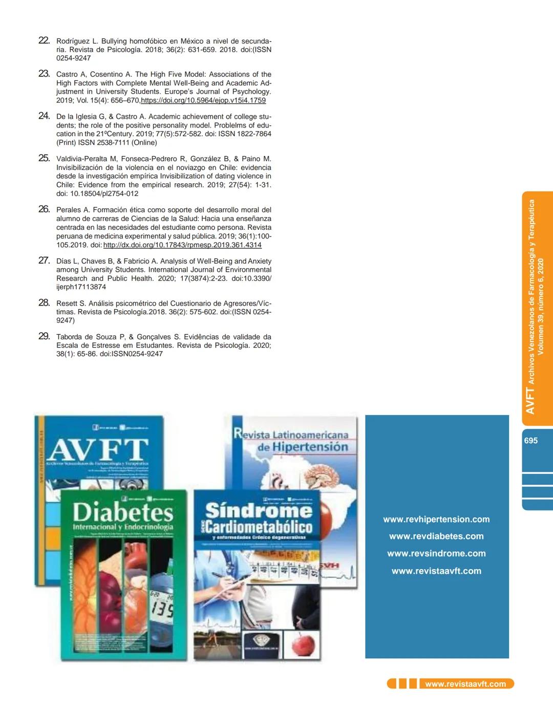 # Salud mental en adolescentes
universitarios Latinoaméricanos:
Revisión sistemática
Mental Health in Latin American University Adolescents
