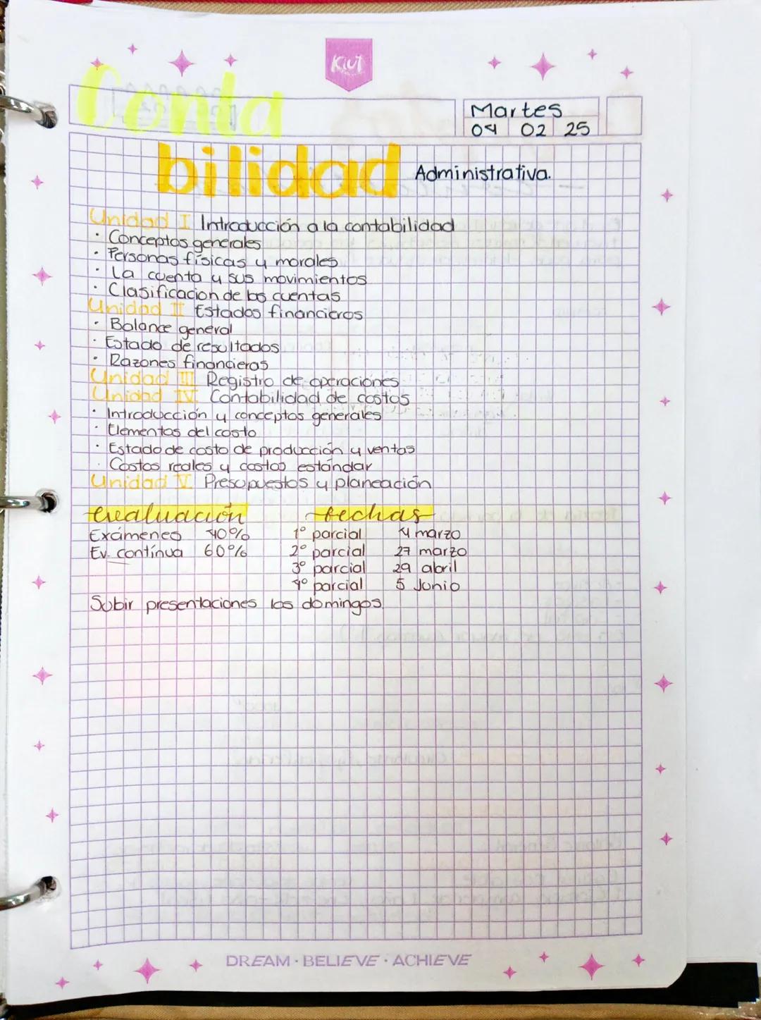 +
Kut
Martes
04 02 25
bilidad Administrativa
Unidad I Introducción a la contabilidad
- Conceptos generales
- Personas físicas u morales