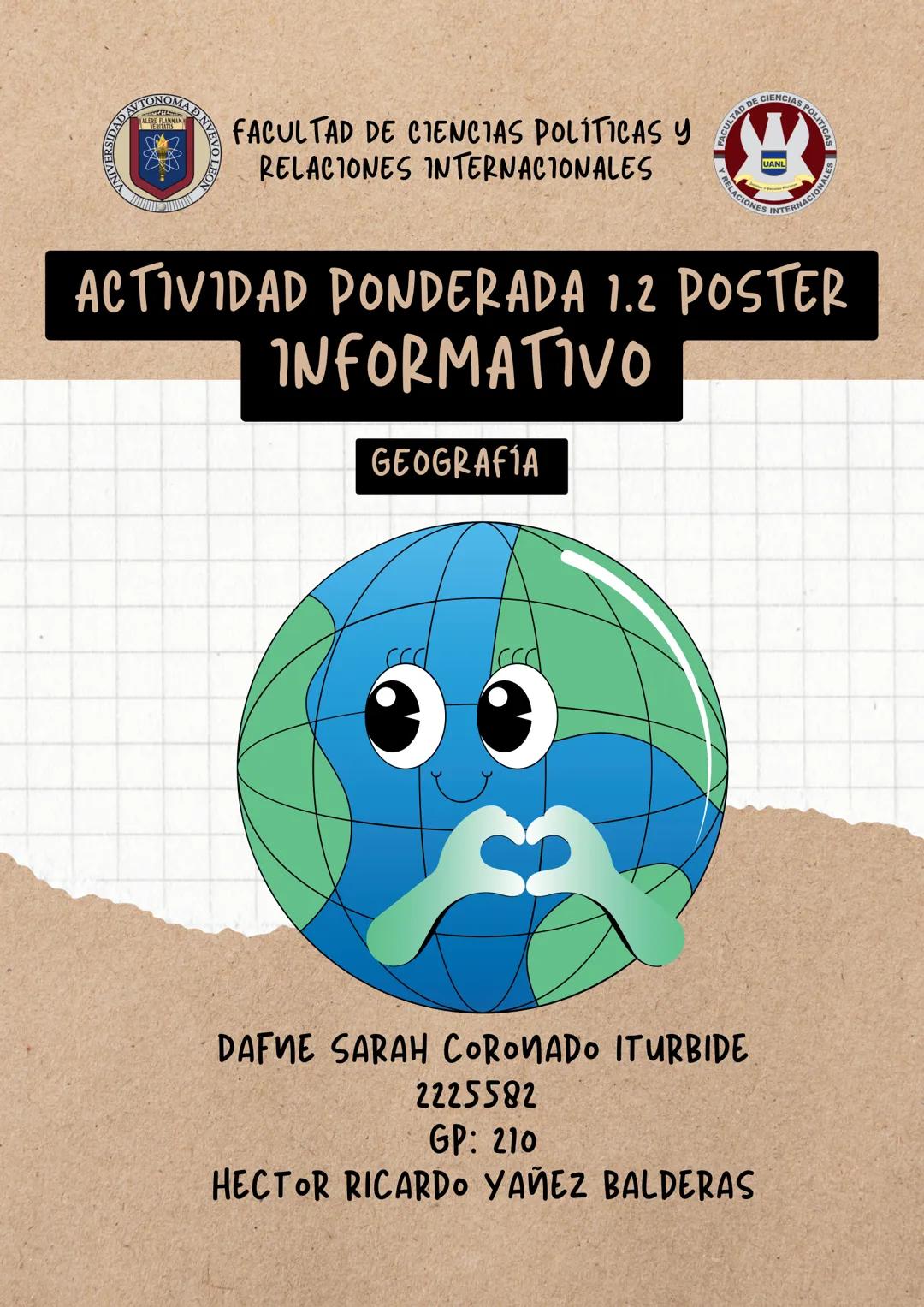 5 AVTONOMA
NA
BND
FACULTAD DE CIENCIAS POLÍTICAS Y
RELACIONES INTERNACIONALES
FACULTAD DE CIENCIAS
ACTIVIDAD PONDERADA 1.2 POSTER
INFORMATIV