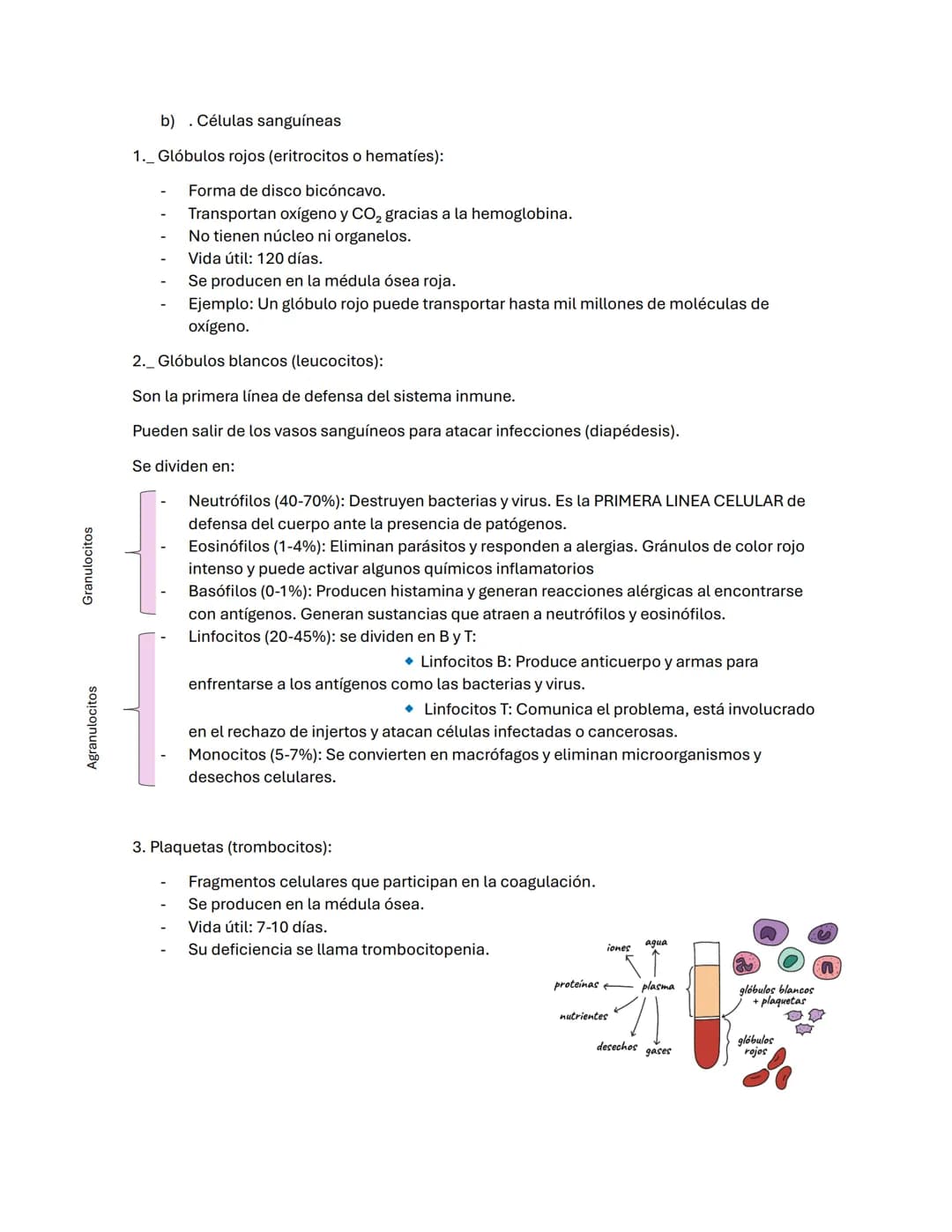 # GUÍA DE ESTUDIO: LA SANGRE Y SUS
# COMPONENTES
1. ¿Qué es la sangre y cuáles son sus características?
La sangre es un líquido viscoso q