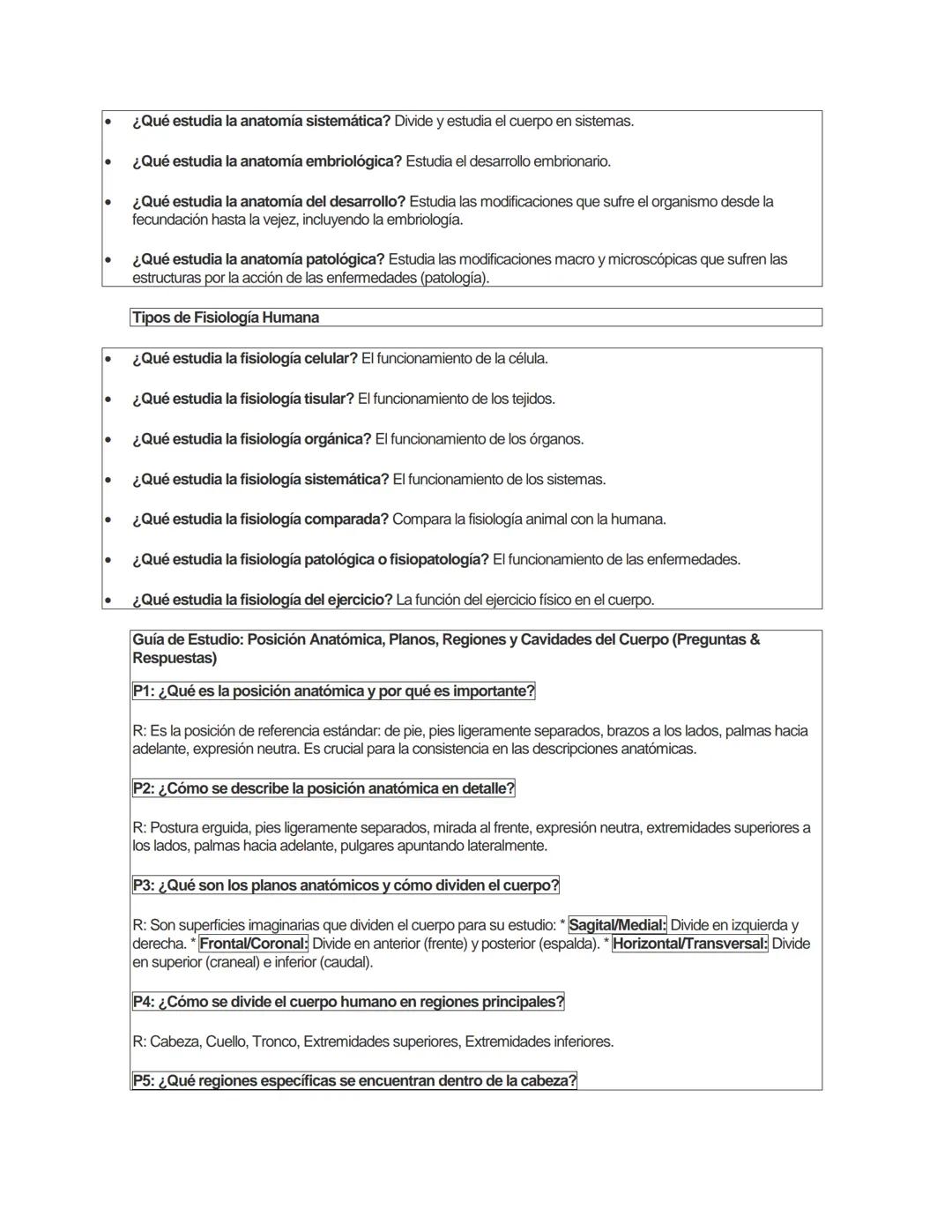 # Guía de Estudio: Morfología, Anatomía y Fisiología (Preguntas & Respuestas)
Tema 1.1: Conceptos de Morfología, Anatomía y Fisiología - Ant