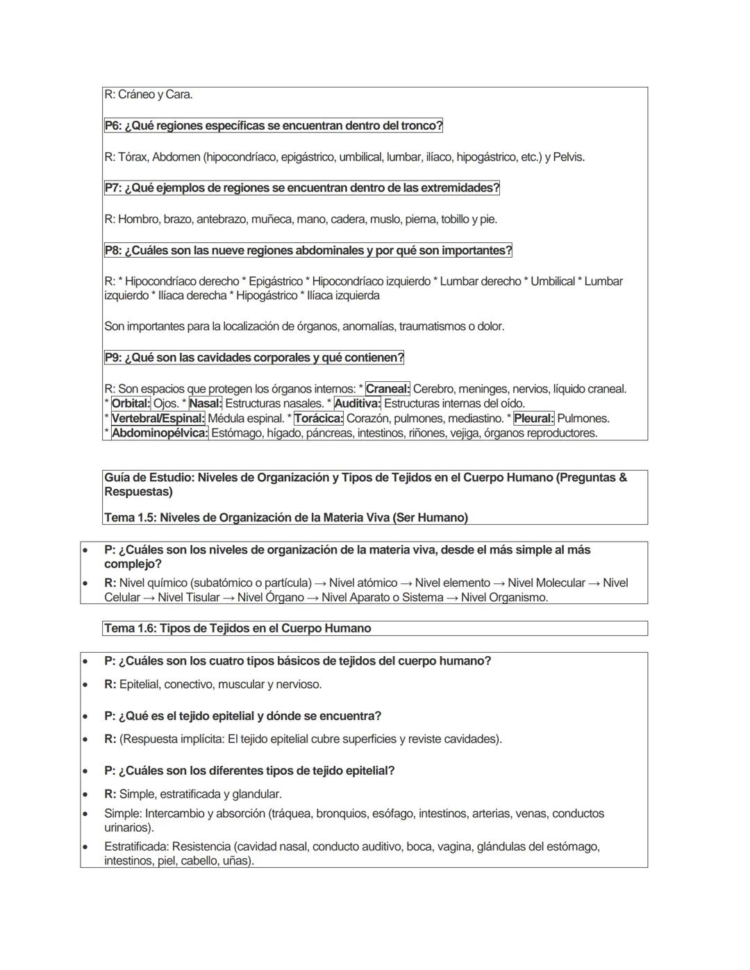 # Guía de Estudio: Morfología, Anatomía y Fisiología (Preguntas & Respuestas)
Tema 1.1: Conceptos de Morfología, Anatomía y Fisiología - Ant