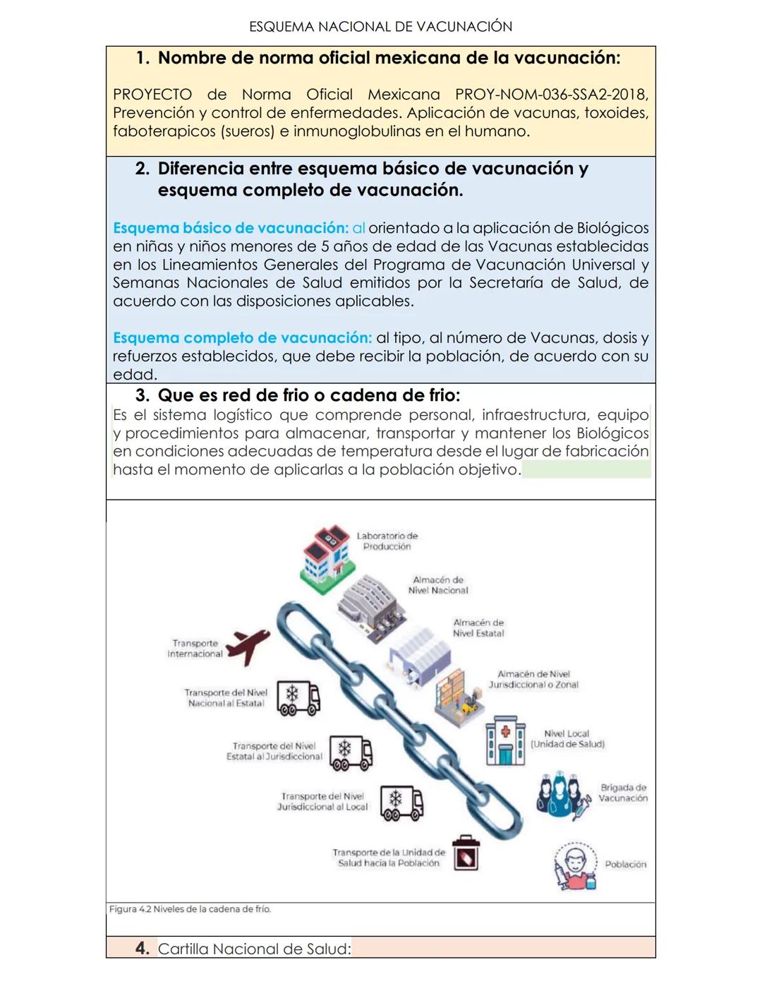 ESQUEMA NACIONAL DE VACUNACIÓN
1. Nombre de norma oficial mexicana de la vacunación:
PROYECTO de Norma Oficial Mexicana PROY-NOM-036-SSA2-