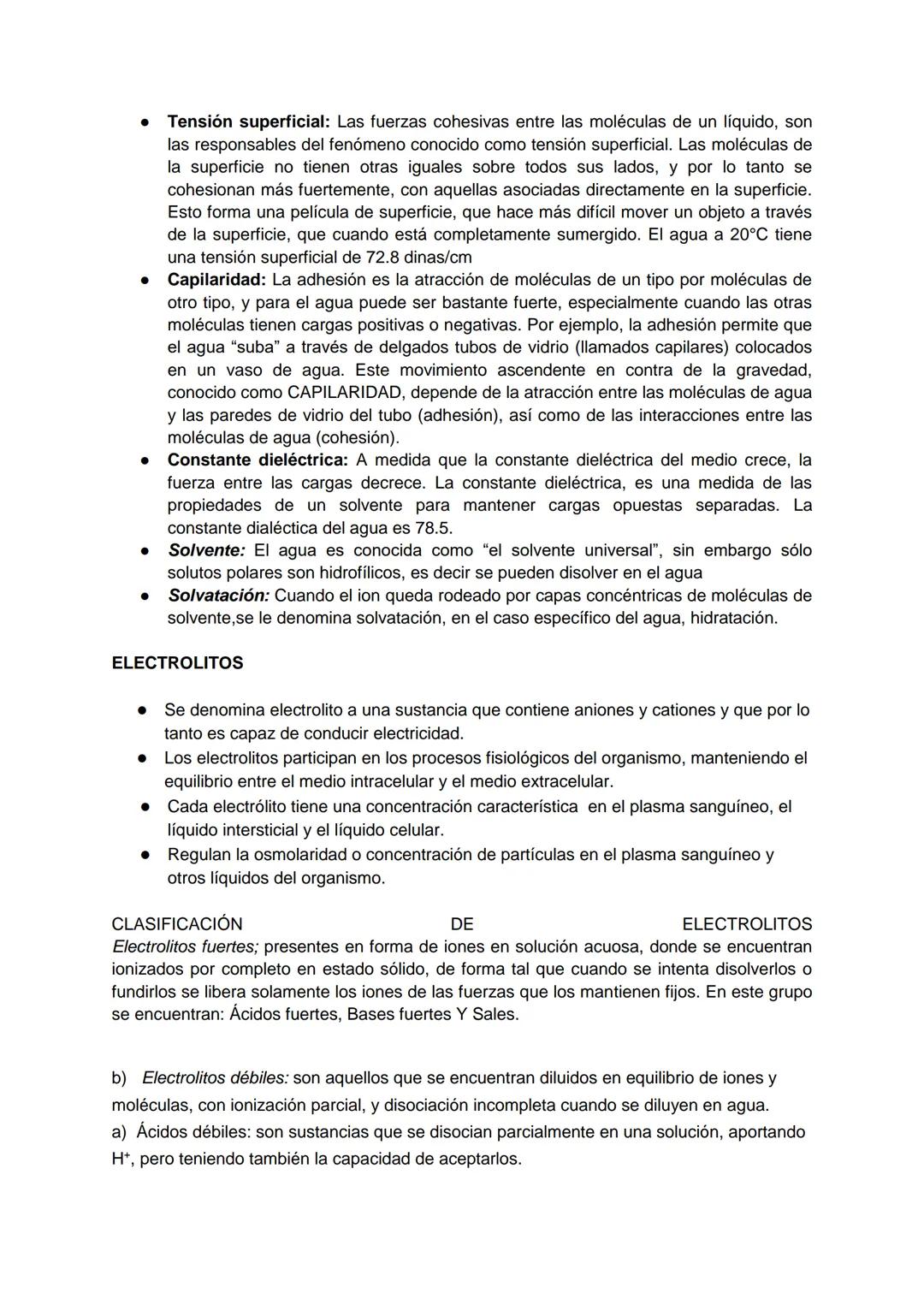 --- OCR Start ---
AGUA
-Importancia biomédica.
• El agua es un reactivo o un producto en muchas reacciones metabólicas.
• Soporte o medio de