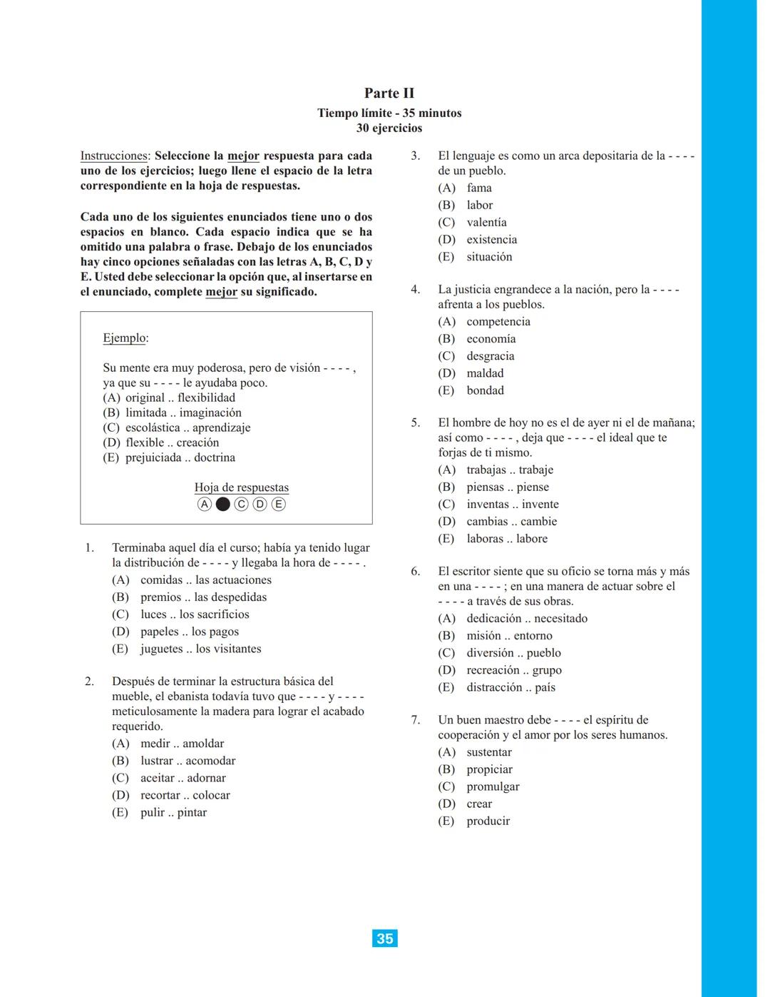 CollegeBoard
Guía de estudio para presentar la
Prueba de Aptitud Académica
Incluye:
► Descripción de la prueba
► Sugerencias para contes