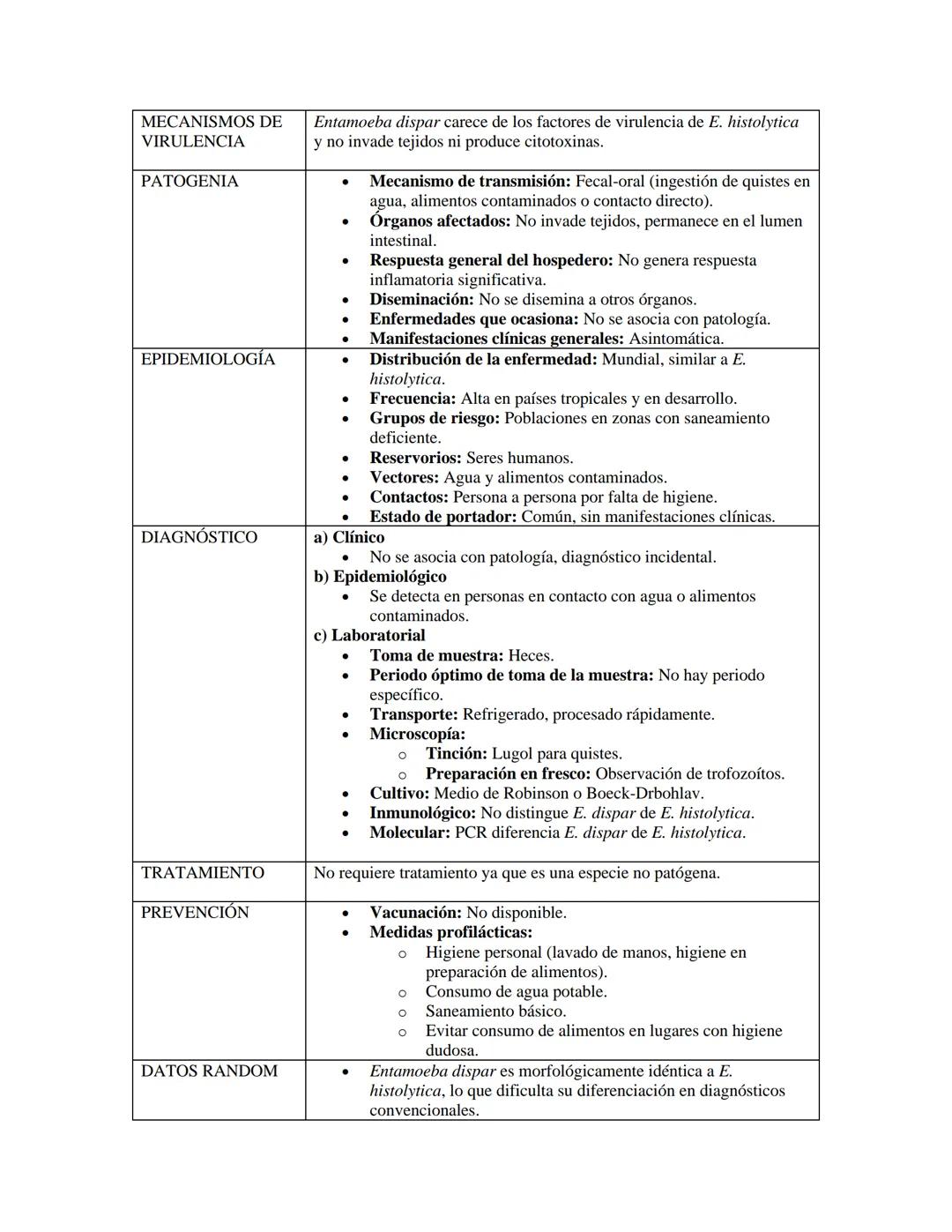 PARÁSITOS INTESTINALES
1.AMIBAS
CARACTERÍSTICAS
GENERALES
ENTAMOEBA HISTOLYTICA
a) Características morfológicas:
* Tamaño y forma: