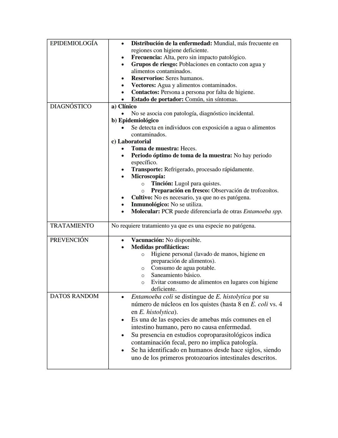 PARÁSITOS INTESTINALES
1.AMIBAS
CARACTERÍSTICAS
GENERALES
ENTAMOEBA HISTOLYTICA
a) Características morfológicas:
* Tamaño y forma: