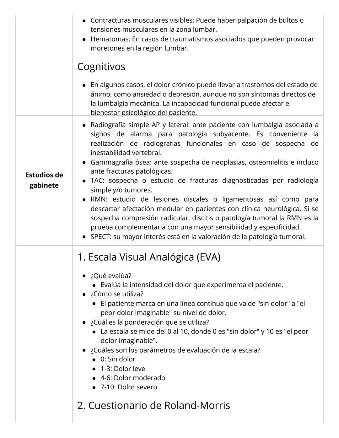 # Lumbalgia mecanica
Hace referencia al dolor lumbar causado por determinados movimientos forzados de la
columna o por malas posturas mante