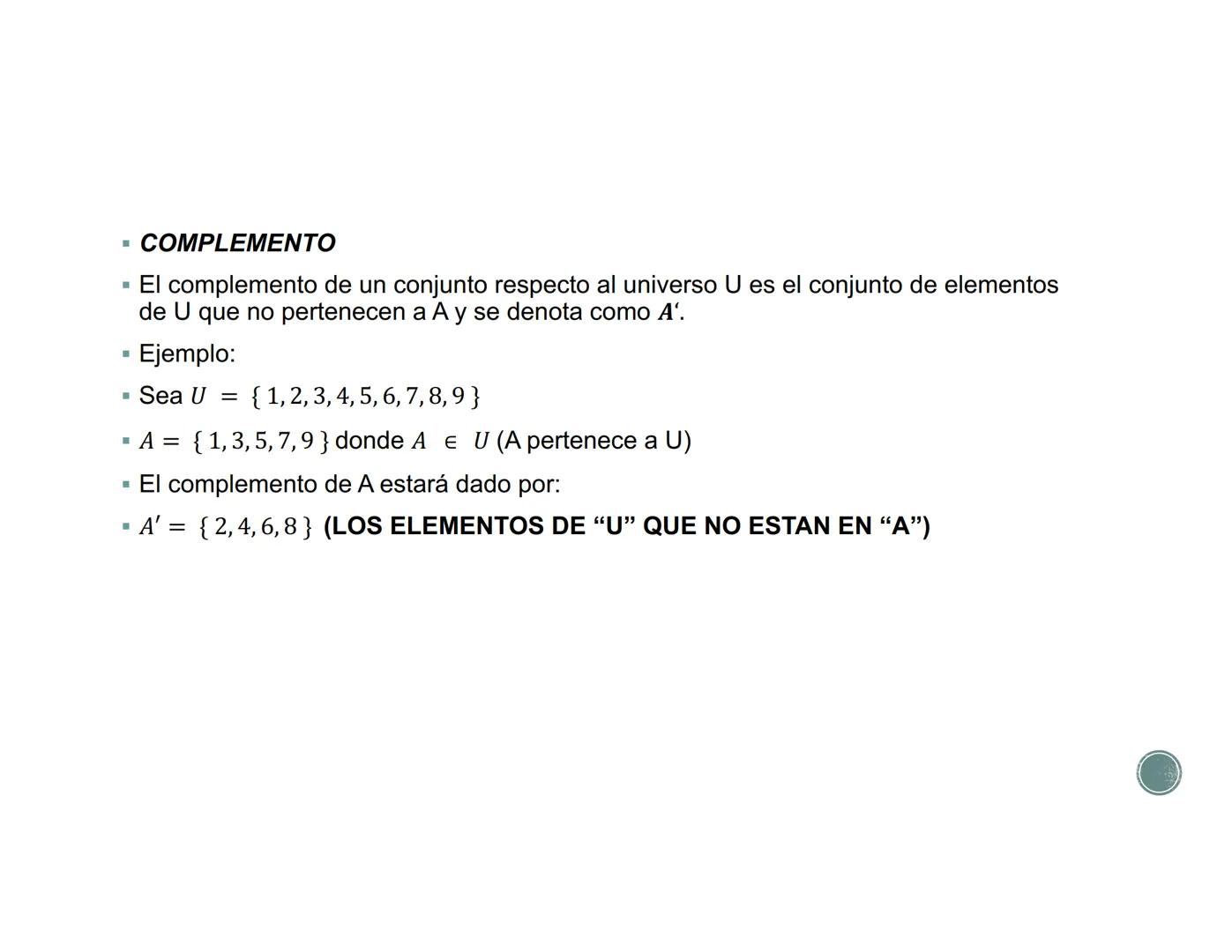 # PROBABILIDAD Y
ESTADISTICA
UNIDAD 2 # TEORIA DE CONJUNTOS
## Conceptos básicos
* El concepto de Conjunto aparece en todas las ramas de