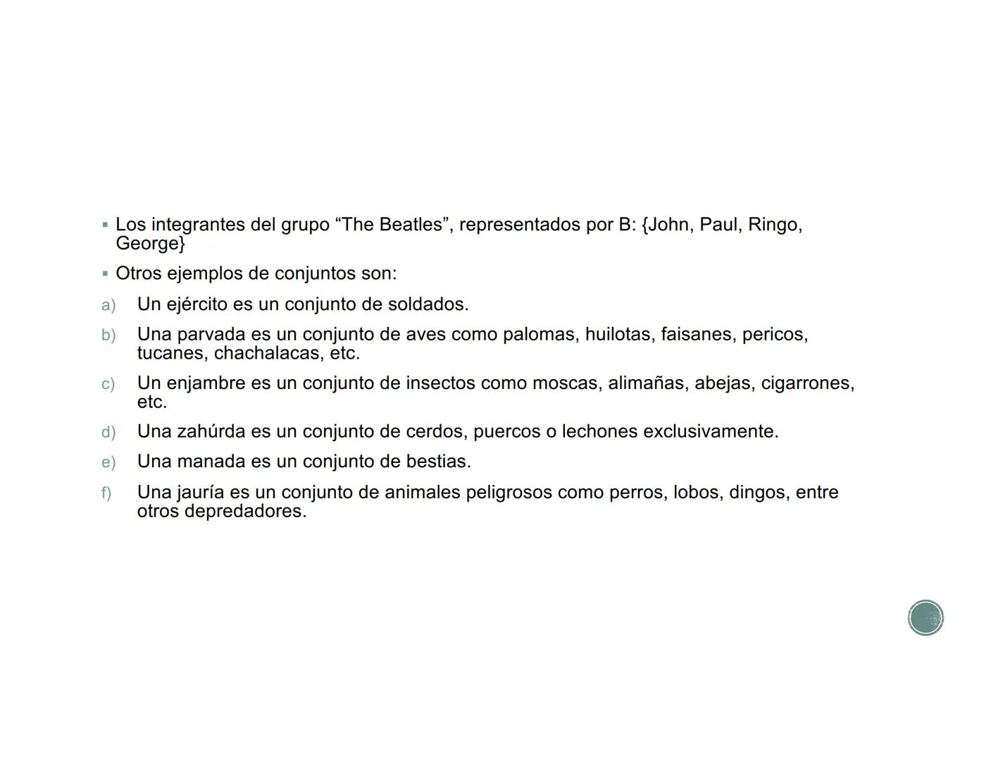 # PROBABILIDAD Y
ESTADISTICA
UNIDAD 2 # TEORIA DE CONJUNTOS
## Conceptos básicos
* El concepto de Conjunto aparece en todas las ramas de