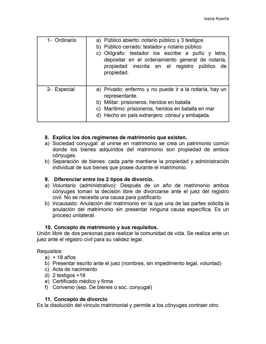 # Ivana Huerta
# GUÍA 4° PARCIAL
# DERECHO
1. Concepto de Derecho Privado, y menciona sus ramas.
Rama del derecho que se encarga de regu
