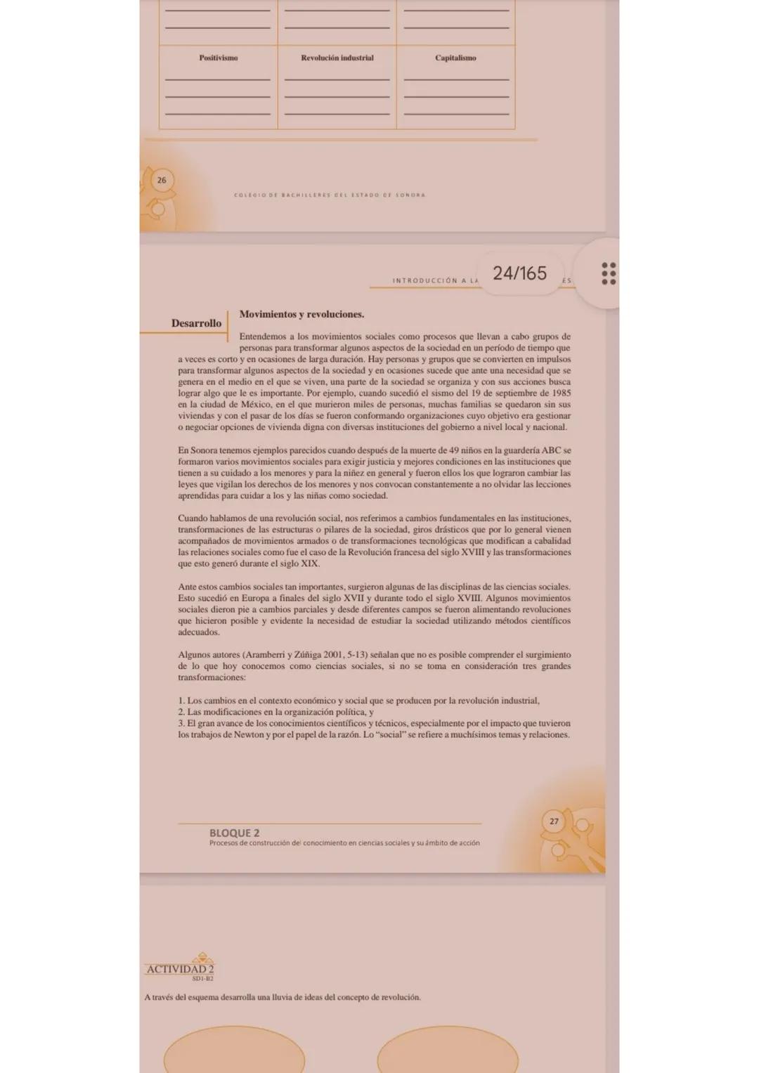 7. Explica que es el arte para ti.
INTRODUCCIÓN A LAS
ES
12/165
Desarrollo
Construcción de conocimientos en ciencias sociales.
¿Cómo s