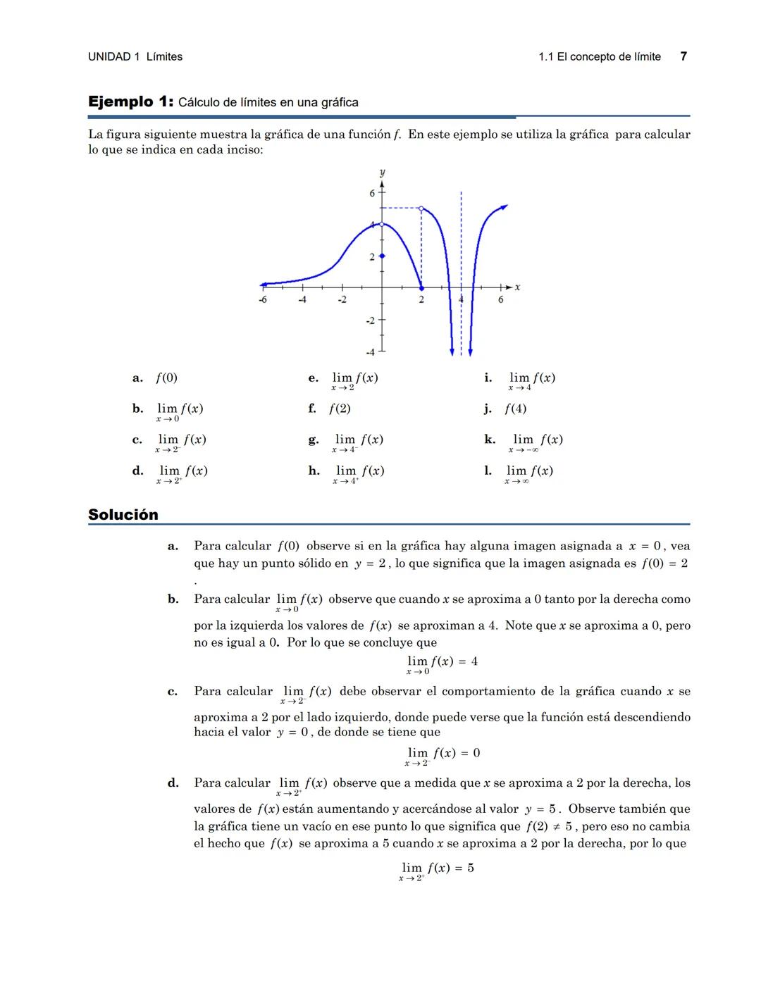 --- OCR Start ---
UNIDAD 1 Límites
1.1
El concepto de límite
1.1 El concepto de límite
1
INTRODUCCIÓN
En la matemática actual, el estudio de