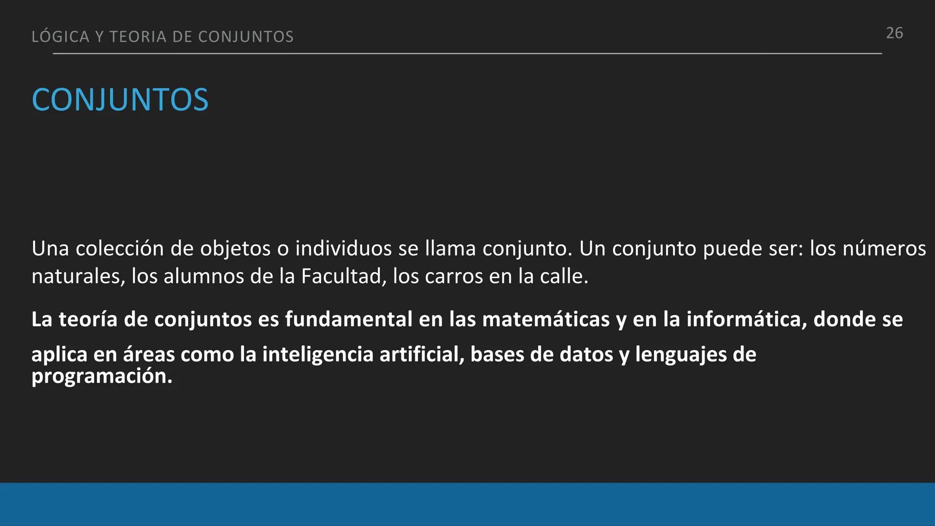 LÓGICA Y TEORIA DE CONJUNTOS
¿QUÉ ES LA LOGICA?
1
La lógica, en su esencia, se adentra en el análisis y la comprensión de cómo nuestro
pe
