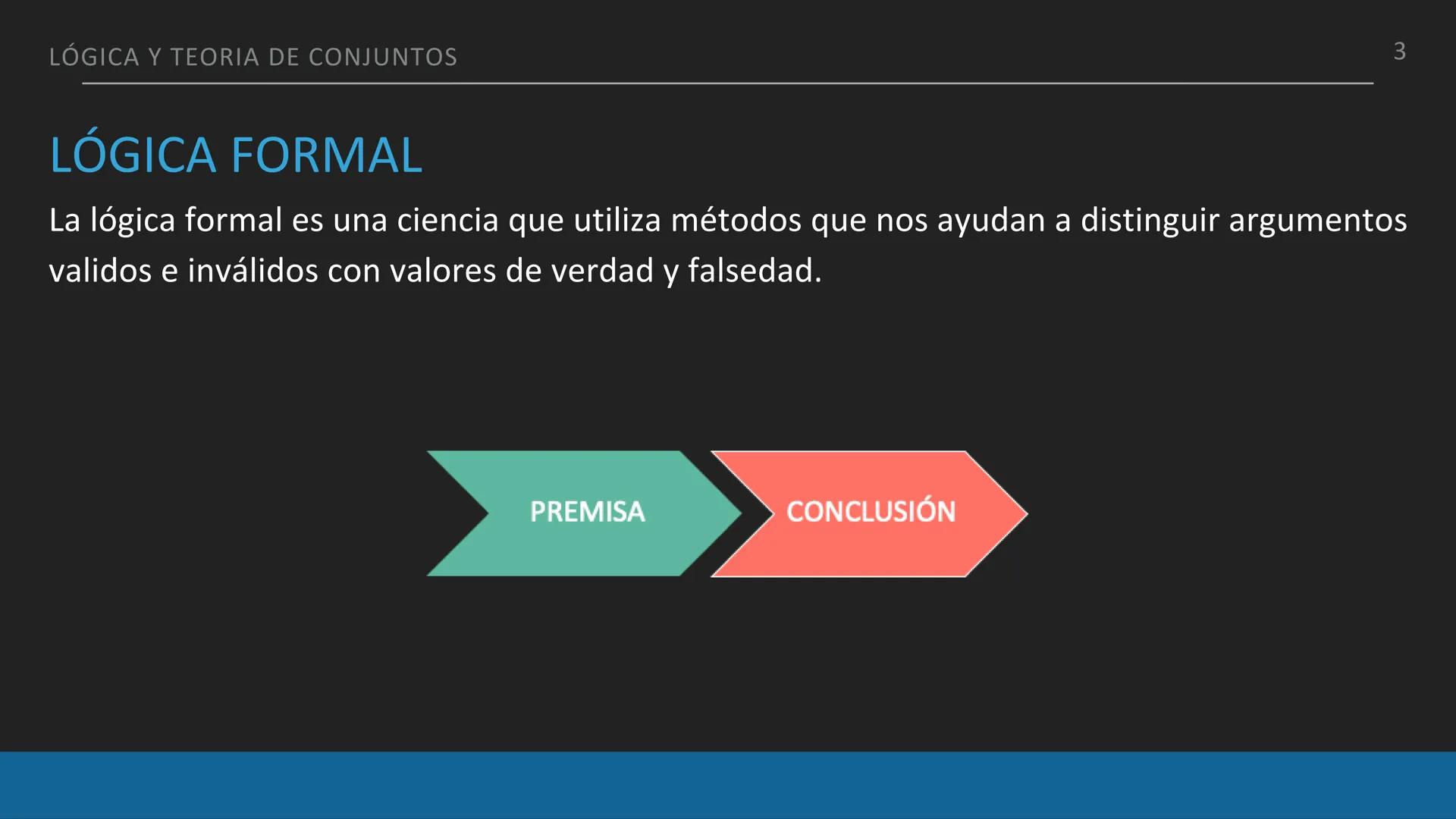 LÓGICA Y TEORIA DE CONJUNTOS
¿QUÉ ES LA LOGICA?
1
La lógica, en su esencia, se adentra en el análisis y la comprensión de cómo nuestro
pe