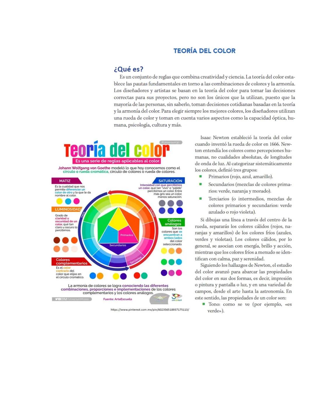 --- OCR Start ---
Archivo para hacer su trabajo en word
CREACIÓN DE CONTENIDOS DIGITALES >>
Lectura 5. Teoría del Color.
Metodología del dis
