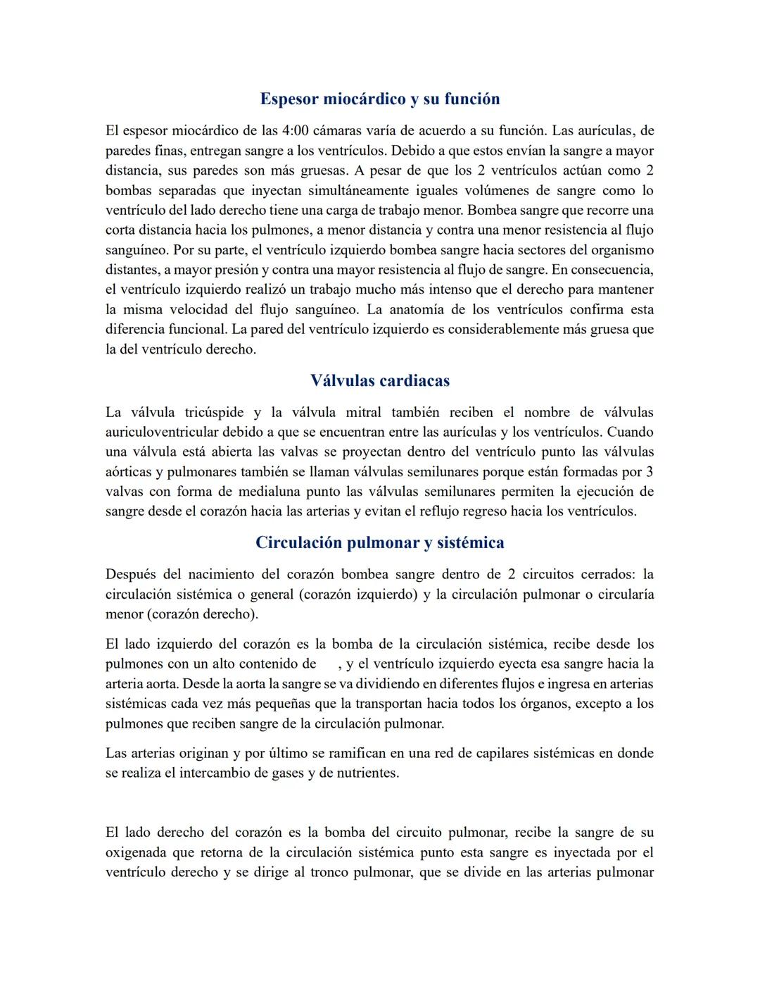 # Aparato circulatorio
La sangre, el corazón y los vasos sanguíneos componen el sistema circulatorio, cuyas
funciones son las siguientes.