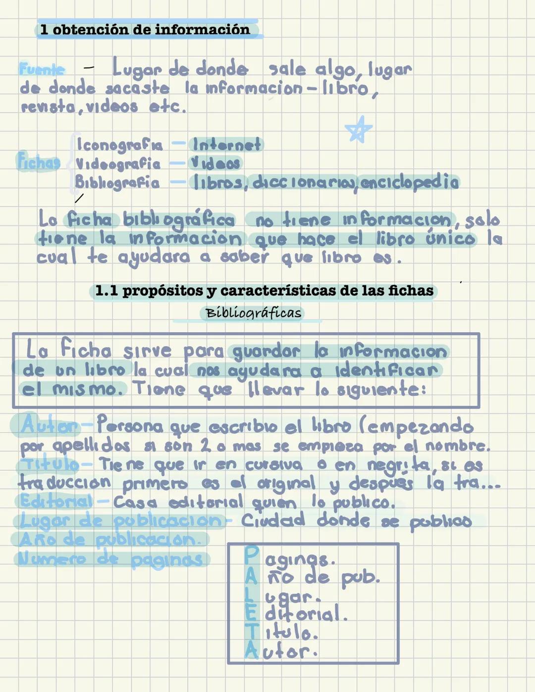 # 1 obtención de información
Fuente
- Lugar de donde sale algo, lugar
de donde sacaste la informacion - libro,
revista, videos etc.
Icono