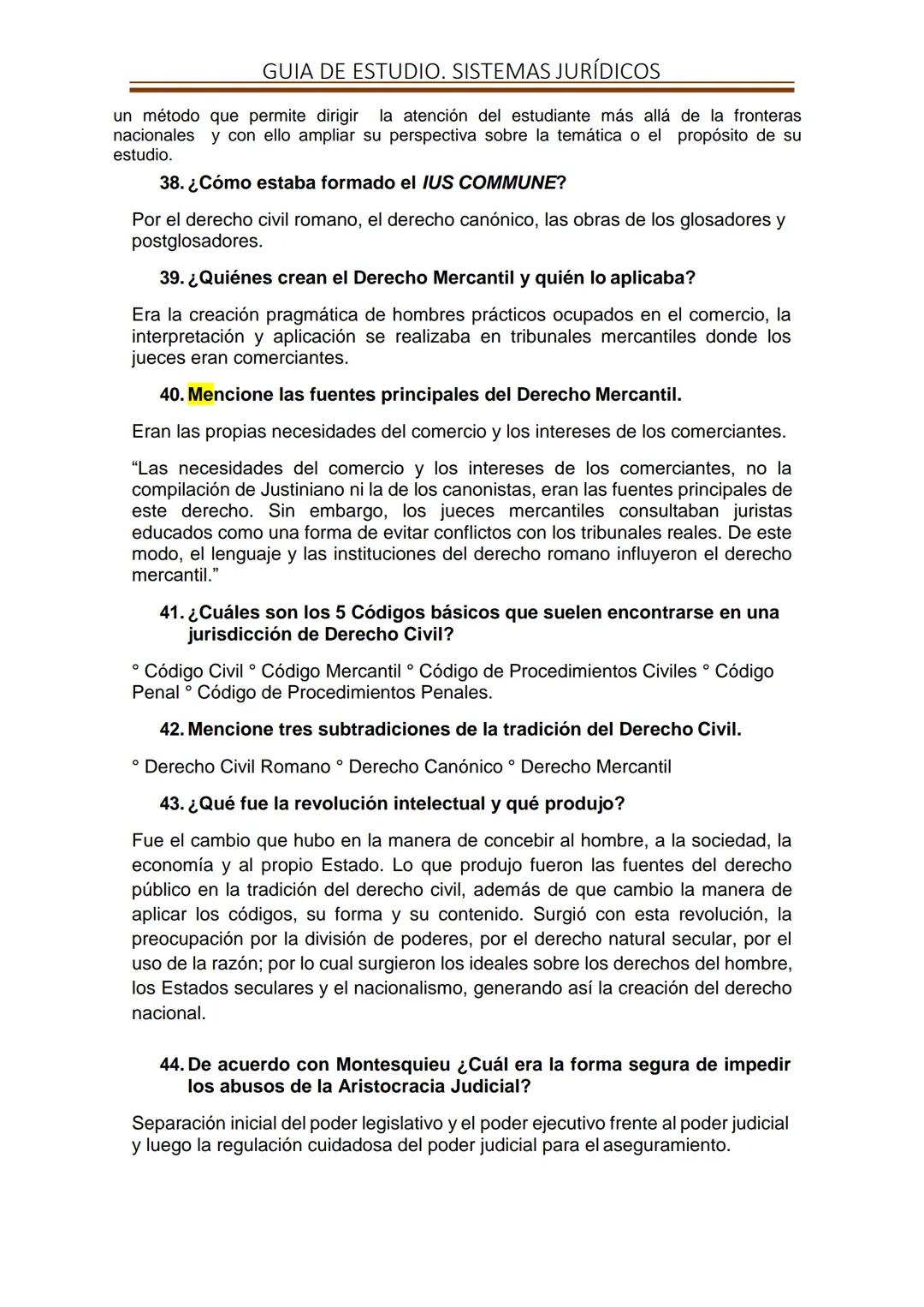 GUIA DE ESTUDIO. SISTEMAS JURÍDICOS
1. Definir Sistema Jurídico.
Conjunto articulado y coherente de instituciones, métodos, procedimientos