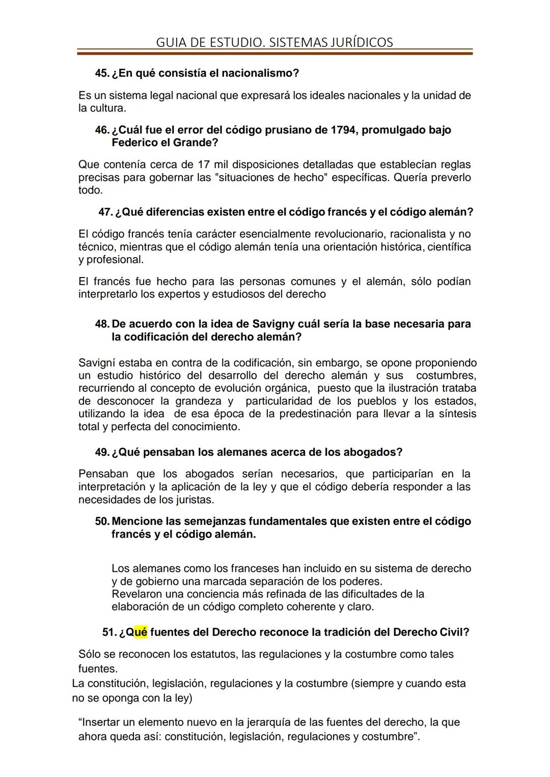 GUIA DE ESTUDIO. SISTEMAS JURÍDICOS
1. Definir Sistema Jurídico.
Conjunto articulado y coherente de instituciones, métodos, procedimientos