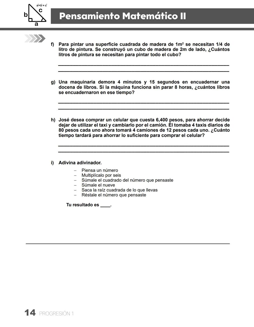 # PROGRESIÓN 1
π
MATH
Compara considerando sus aprendizajes de
trayectoria, el lenguaje natural con el lenguaje
matemático para observar q