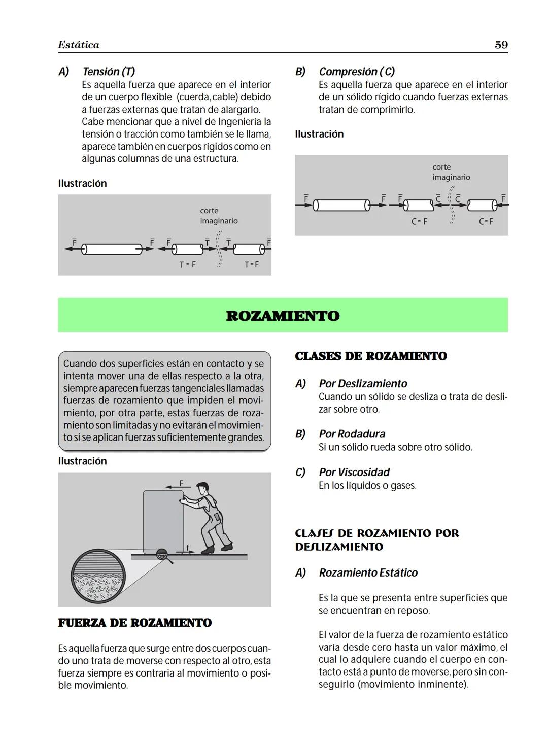 # Capítulo 4
ESTÁTICA.
Concepto
La estática es una rama de la mecánica cuyo objetivo es estudiar las
condiciones que deben de cumplir las