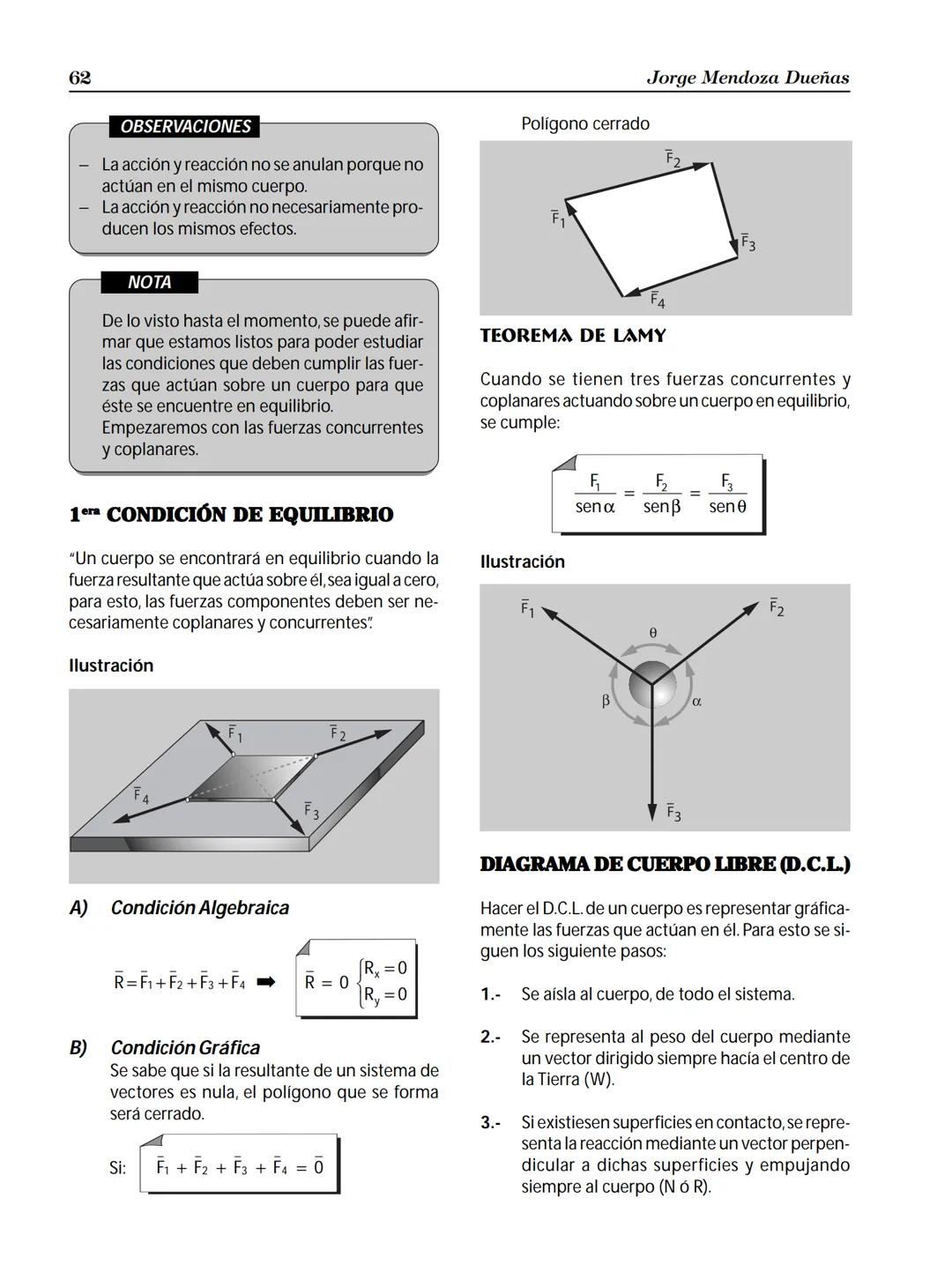 # Capítulo 4
ESTÁTICA.
Concepto
La estática es una rama de la mecánica cuyo objetivo es estudiar las
condiciones que deben de cumplir las