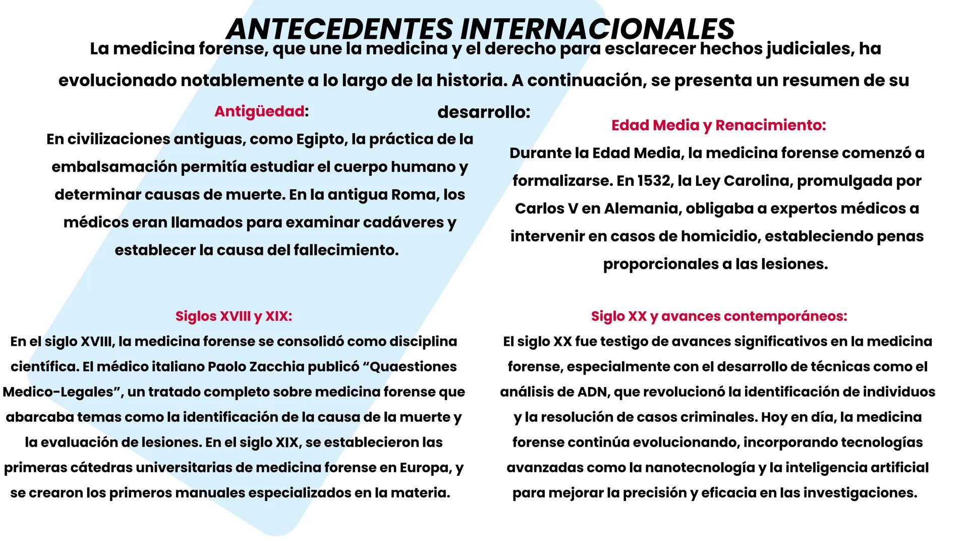 # MEDICINA
# FORENSE
Presentado por Equipo 1
Joselyn Abigail Pérez Hernández
Karen Michelle Rocha Hernández
Diana Guadalupe García Barró