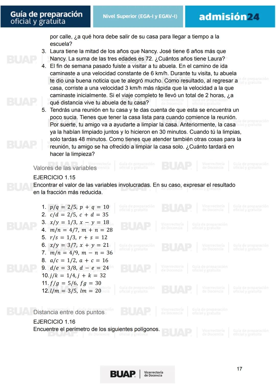 Guía de
preparación
oficial y gratuita
Nivel Superior (EGA-I y EGAV-I)
admisión24
BUAP
Vicerrectoría
de Docencia # Guía de preparación
of