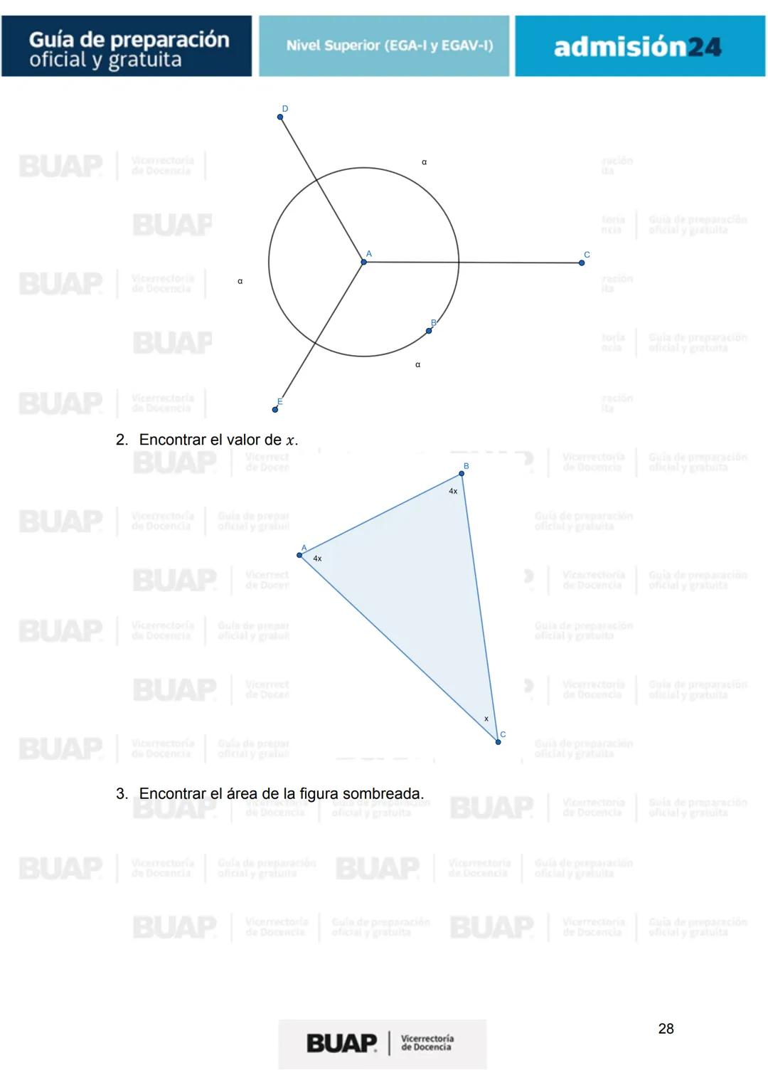 Guía de
preparación
oficial y gratuita
Nivel Superior (EGA-I y EGAV-I)
admisión24
BUAP
Vicerrectoría
de Docencia # Guía de preparación
of