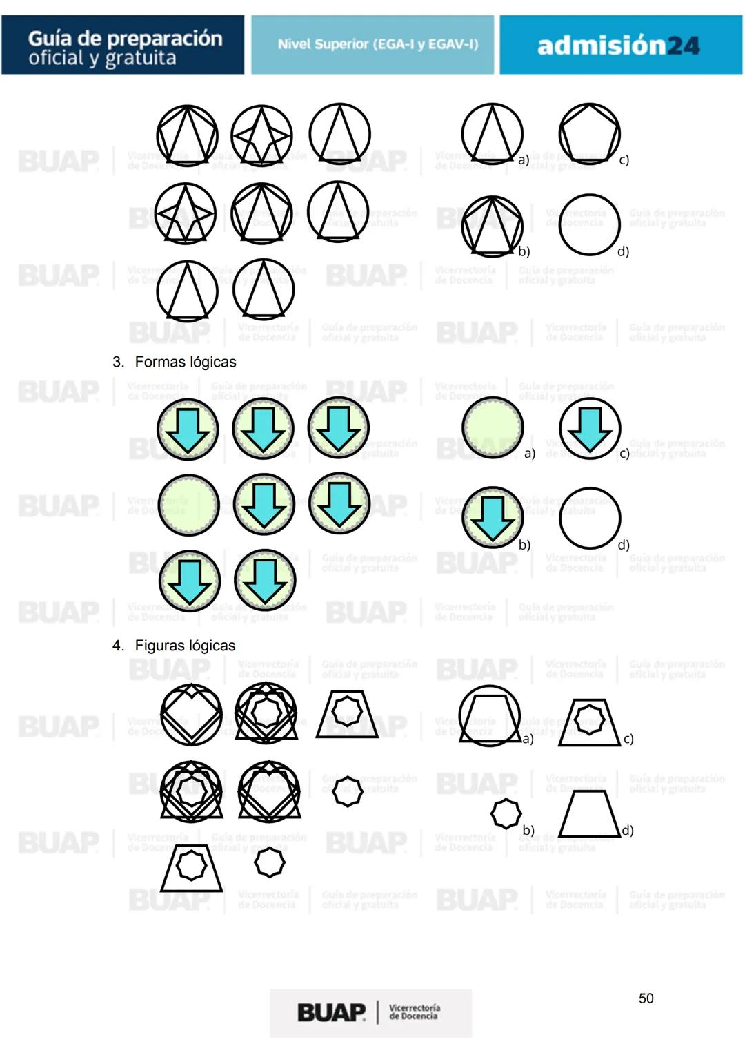 Guía de
preparación
oficial y gratuita
Nivel Superior (EGA-I y EGAV-I)
admisión24
BUAP
Vicerrectoría
de Docencia # Guía de preparación
of