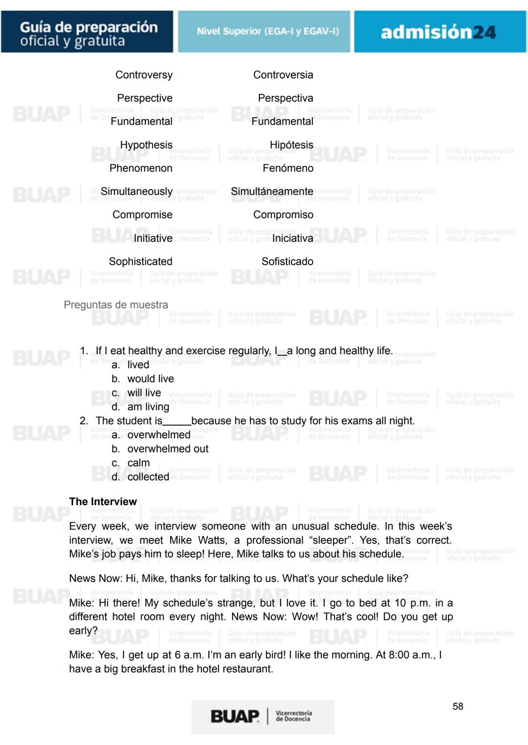 Guía de
preparación
oficial y gratuita
Nivel Superior (EGA-I y EGAV-I)
admisión24
BUAP
Vicerrectoría
de Docencia # Guía de preparación
of