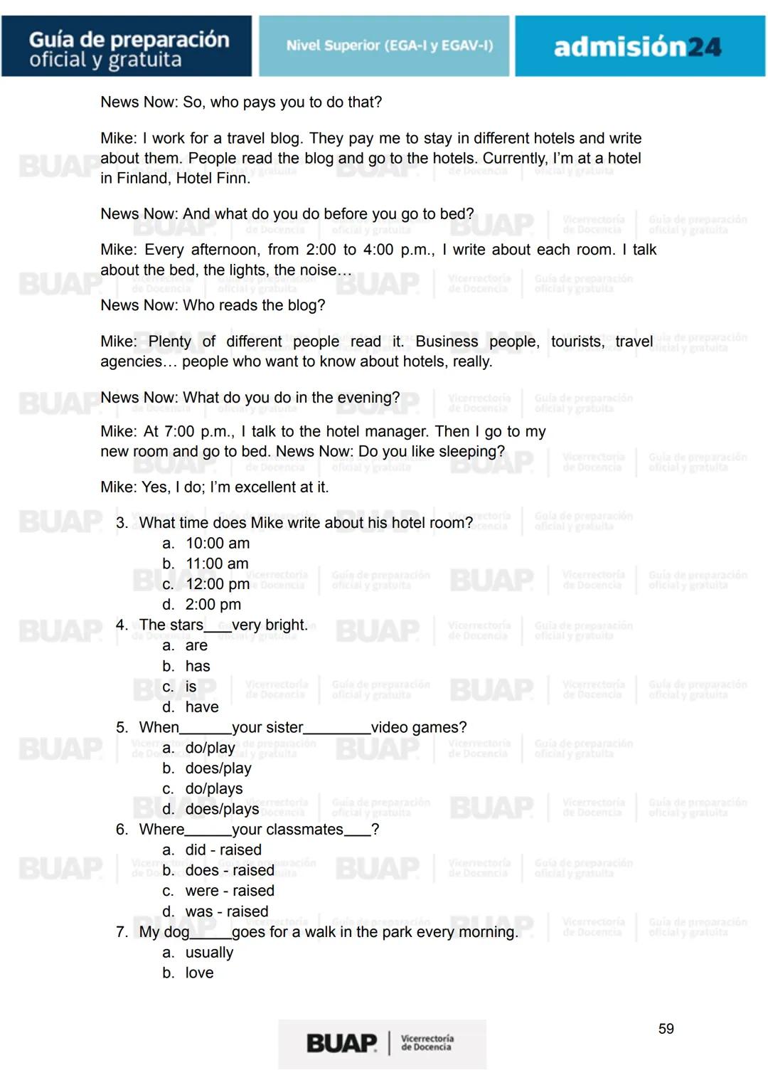 Guía de
preparación
oficial y gratuita
Nivel Superior (EGA-I y EGAV-I)
admisión24
BUAP
Vicerrectoría
de Docencia # Guía de preparación
of