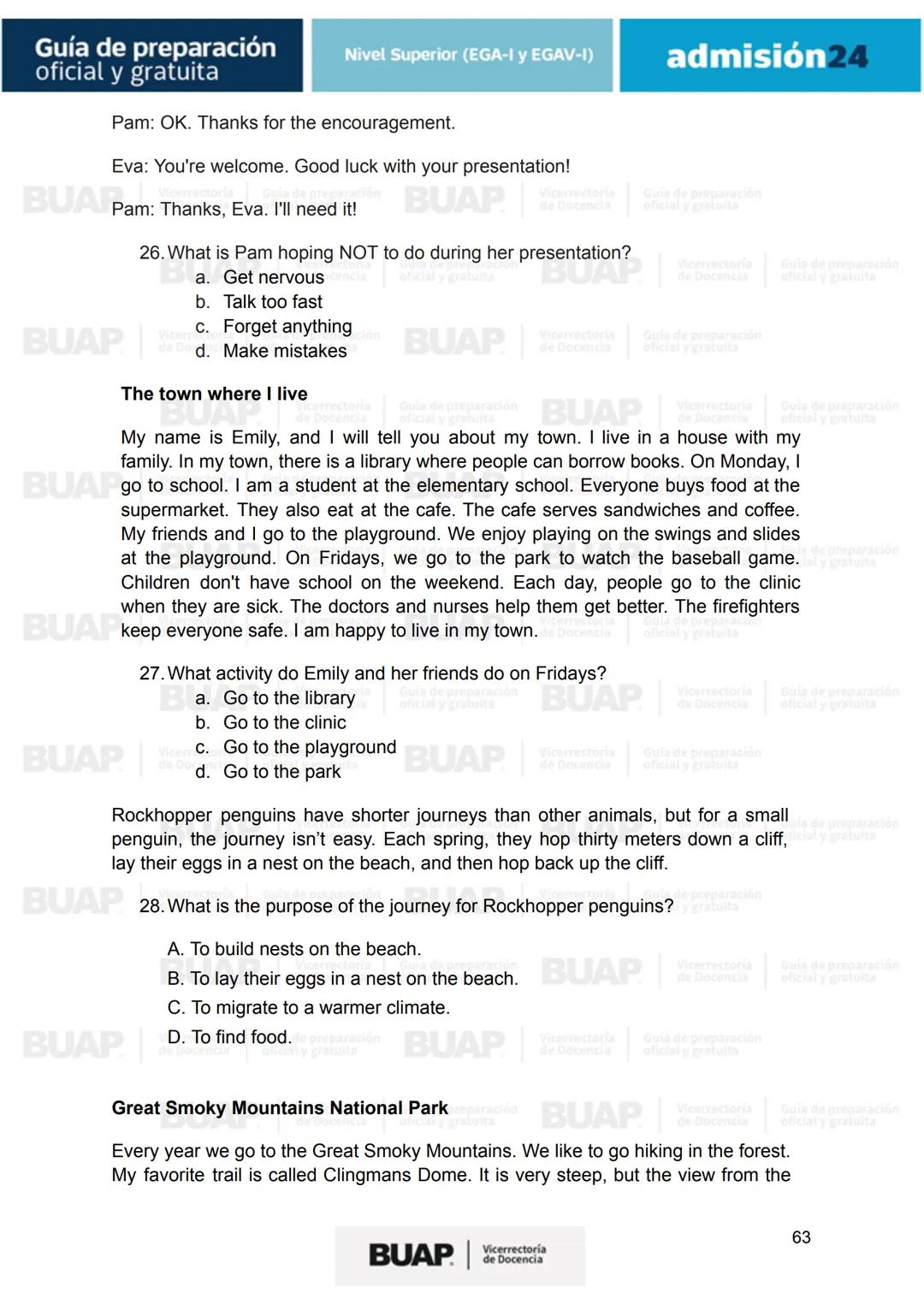Guía de
preparación
oficial y gratuita
Nivel Superior (EGA-I y EGAV-I)
admisión24
BUAP
Vicerrectoría
de Docencia # Guía de preparación
of