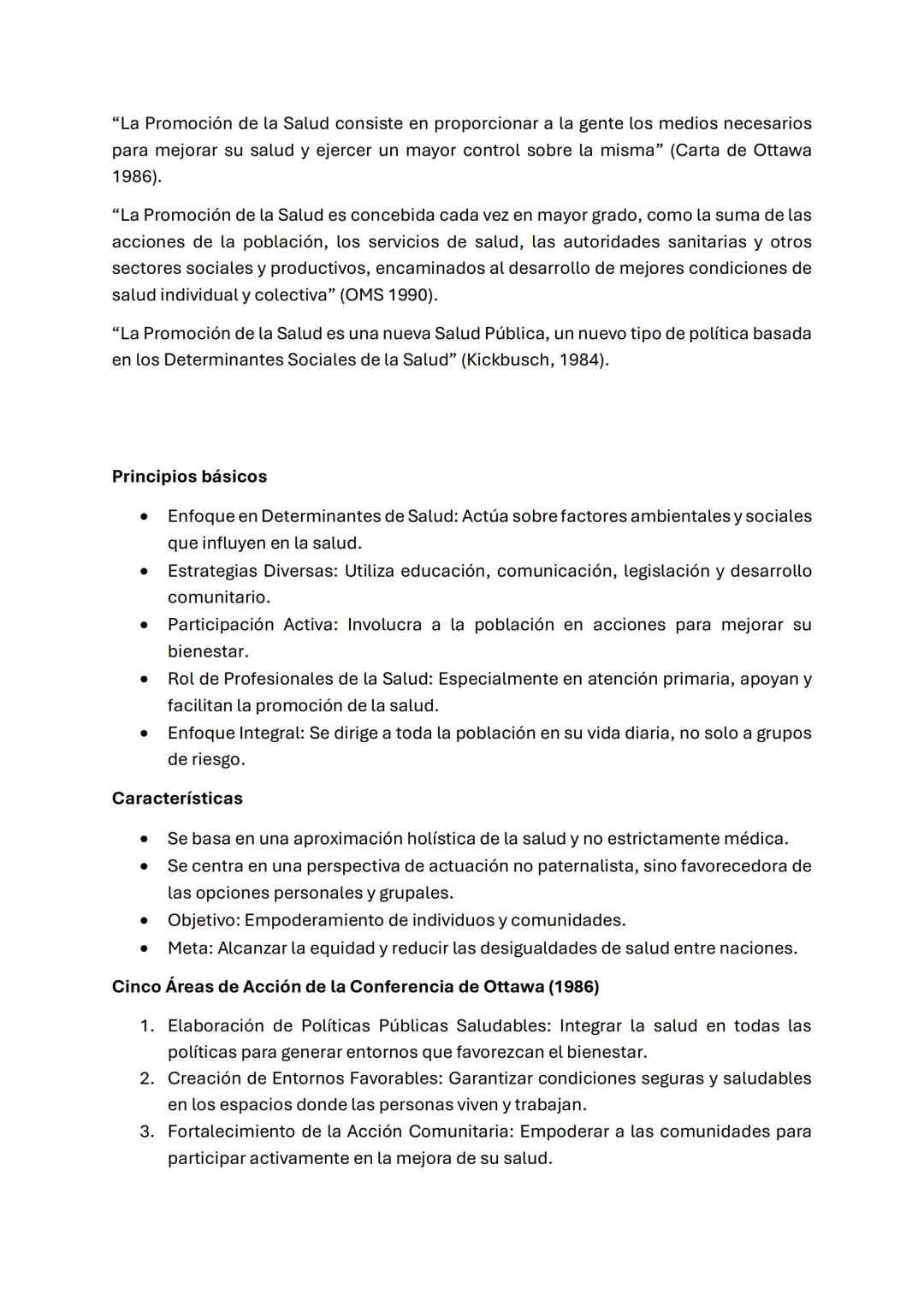 Conceptos de salud
- Estado de completo bienestar físico, mental y social, y no solo ausencia de
enfermedad o incapacidad (OMS 1945).
- Est
