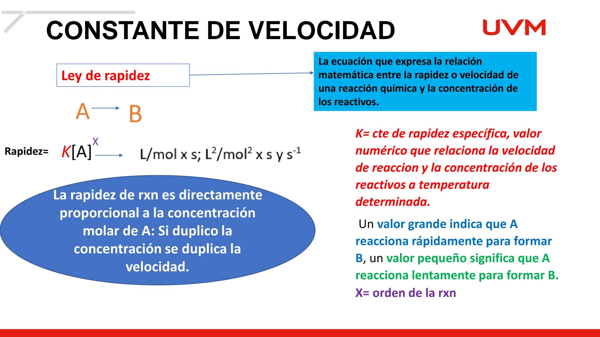 # CINÉTICA
# QUÍMICA
BLOQUE 1
UVM # CINETICA QUÍMICA
Objetivo:
UVM
Aplica diversas acciones mediante el análisis de los
factores, la ve