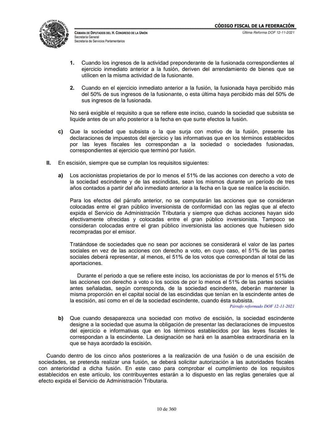 # MEXICA
CAMARA DE DIPUTADOS DEL H. CONGRESO DE LA UNIÓN
Secretaría General
Secretaría de Servicios Parlamentarios
# CÓDIGO FISCAL DE LA FE